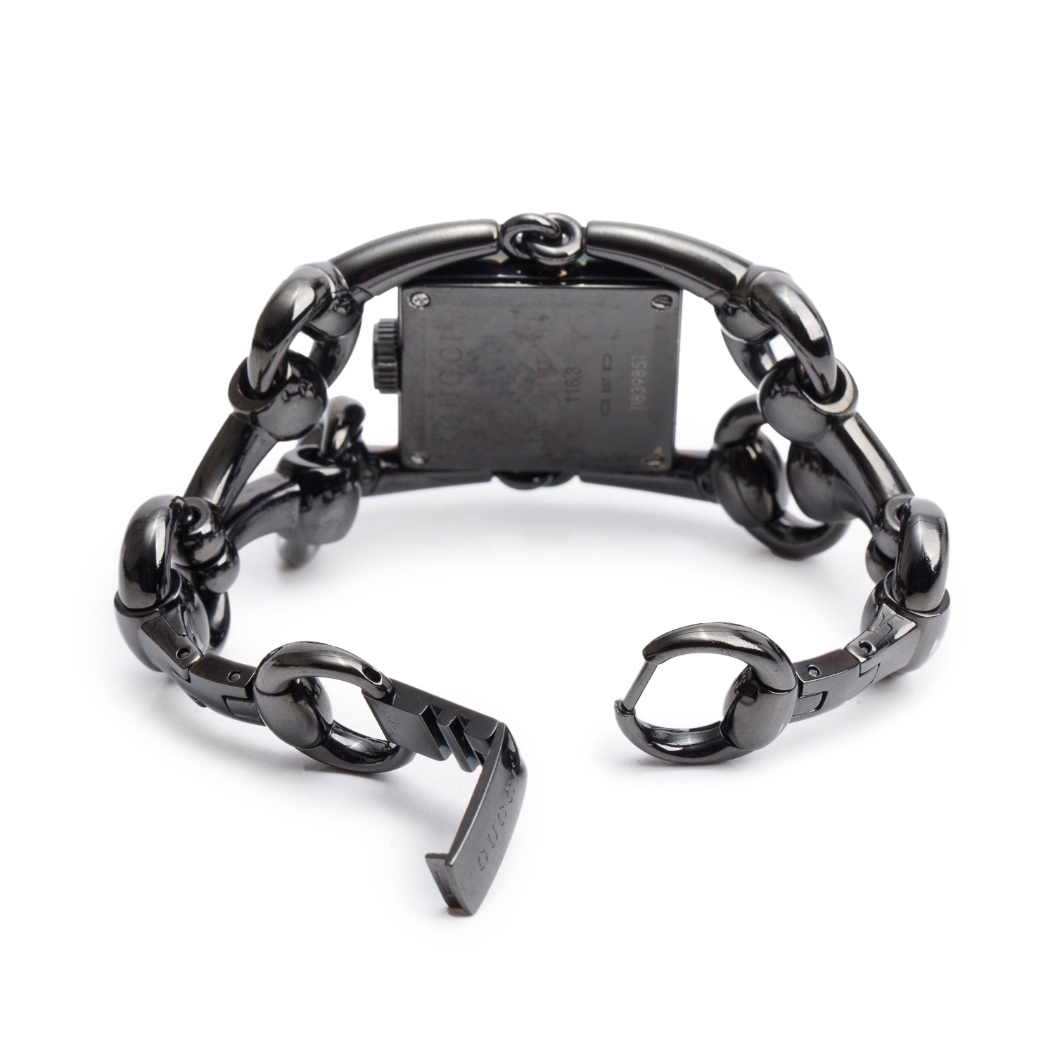 Gucci Black PVD Stainless Steel Signoria Watch 116.3 w/ Box