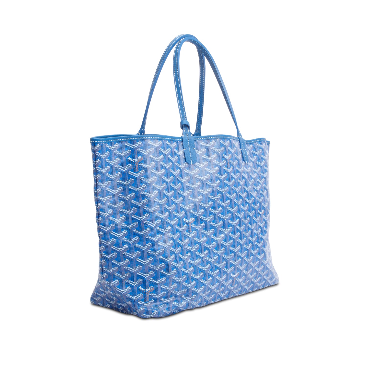 Goyard Blue Monogram Canvas Saint Louis Tote PM w/ Pouch