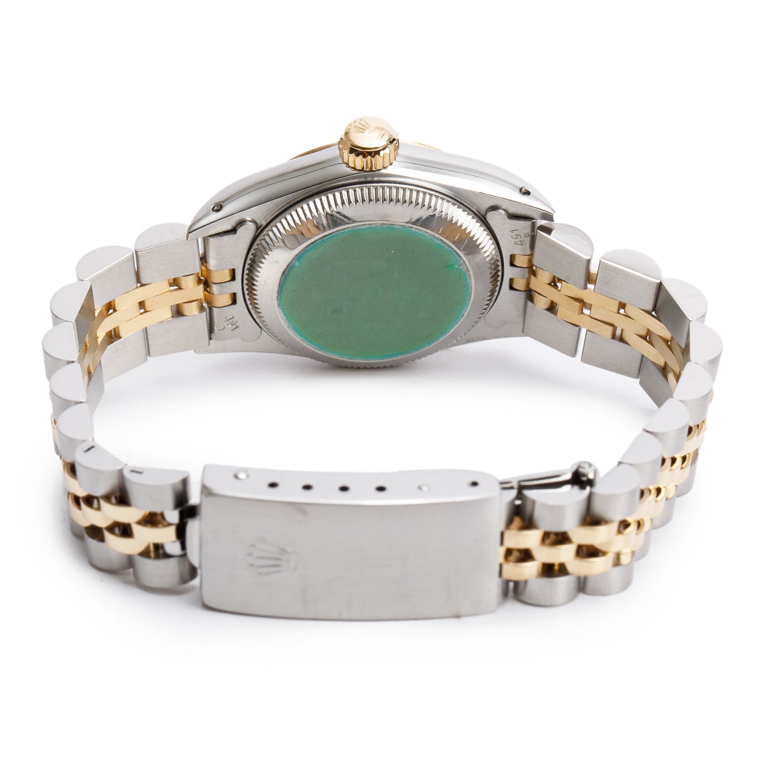 Rolex Stainless Steel & 18k Yellow Gold Oyster Perpetual 26 MM Watch Gold Dial 67193 w/ Box