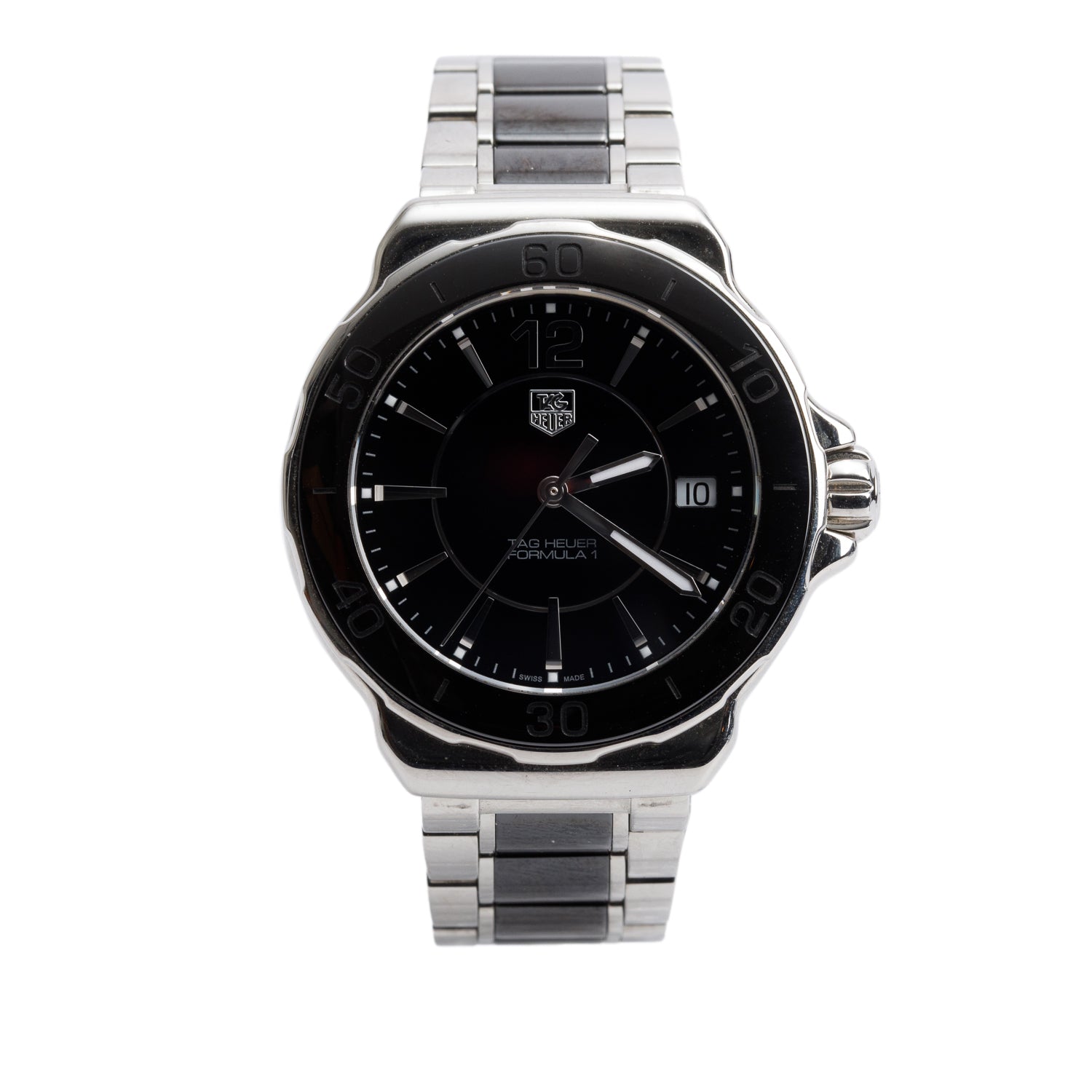 Tag Heuer Stainless Steel & Black Ceramic Formula 1 37 MM Quartz Watch WAH1210