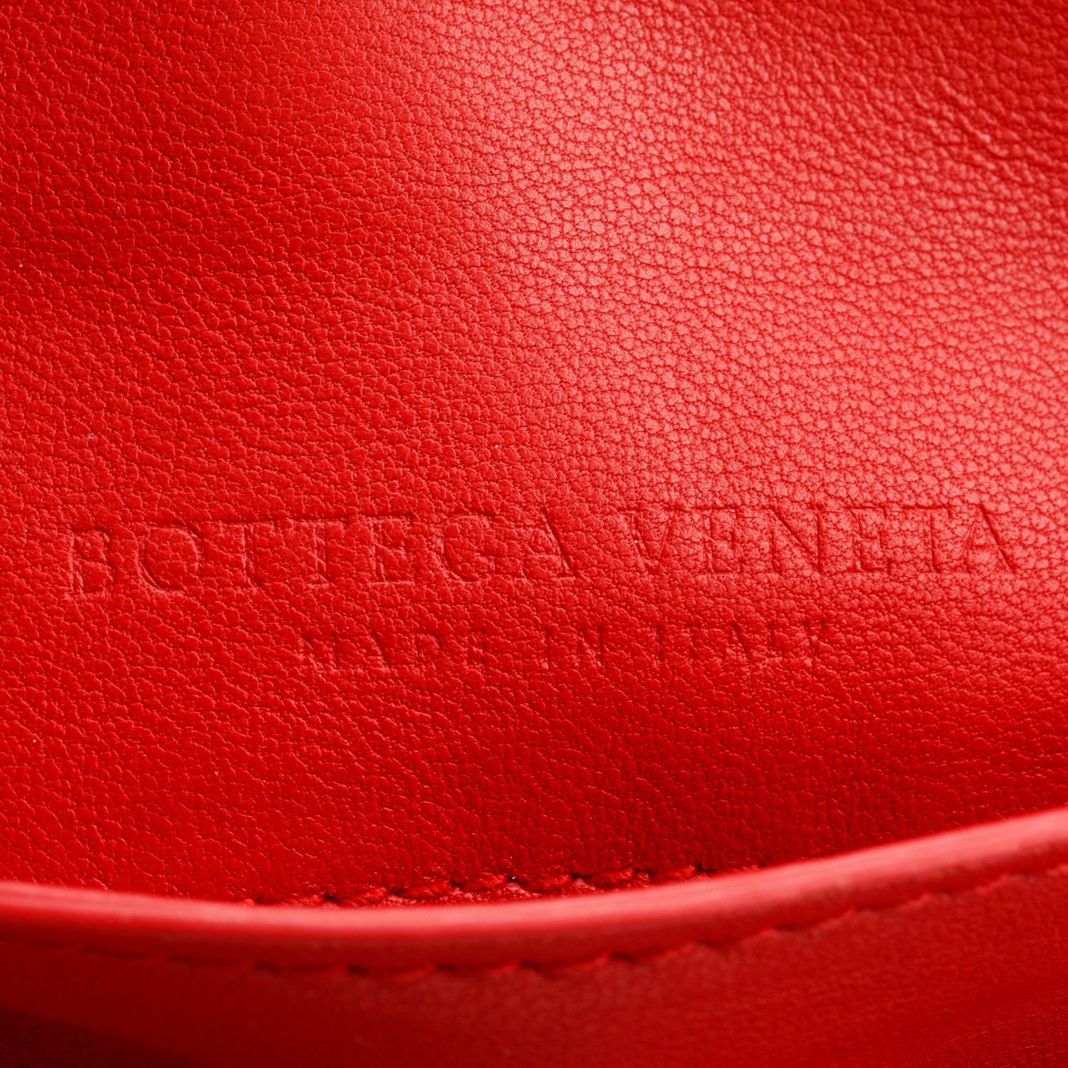 Bottega Veneta Red Intrecciato Small Chain Messenger Bag