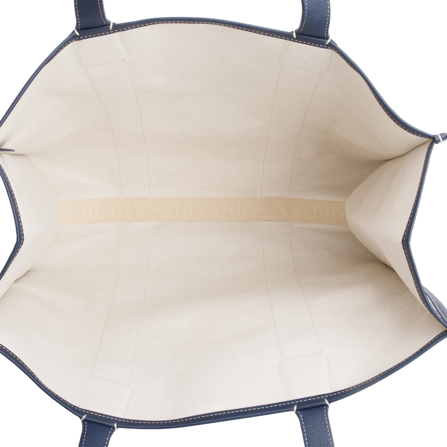 Goyard 2022 Navy Monogram Canvas Leather Trim Vilette Tote MM