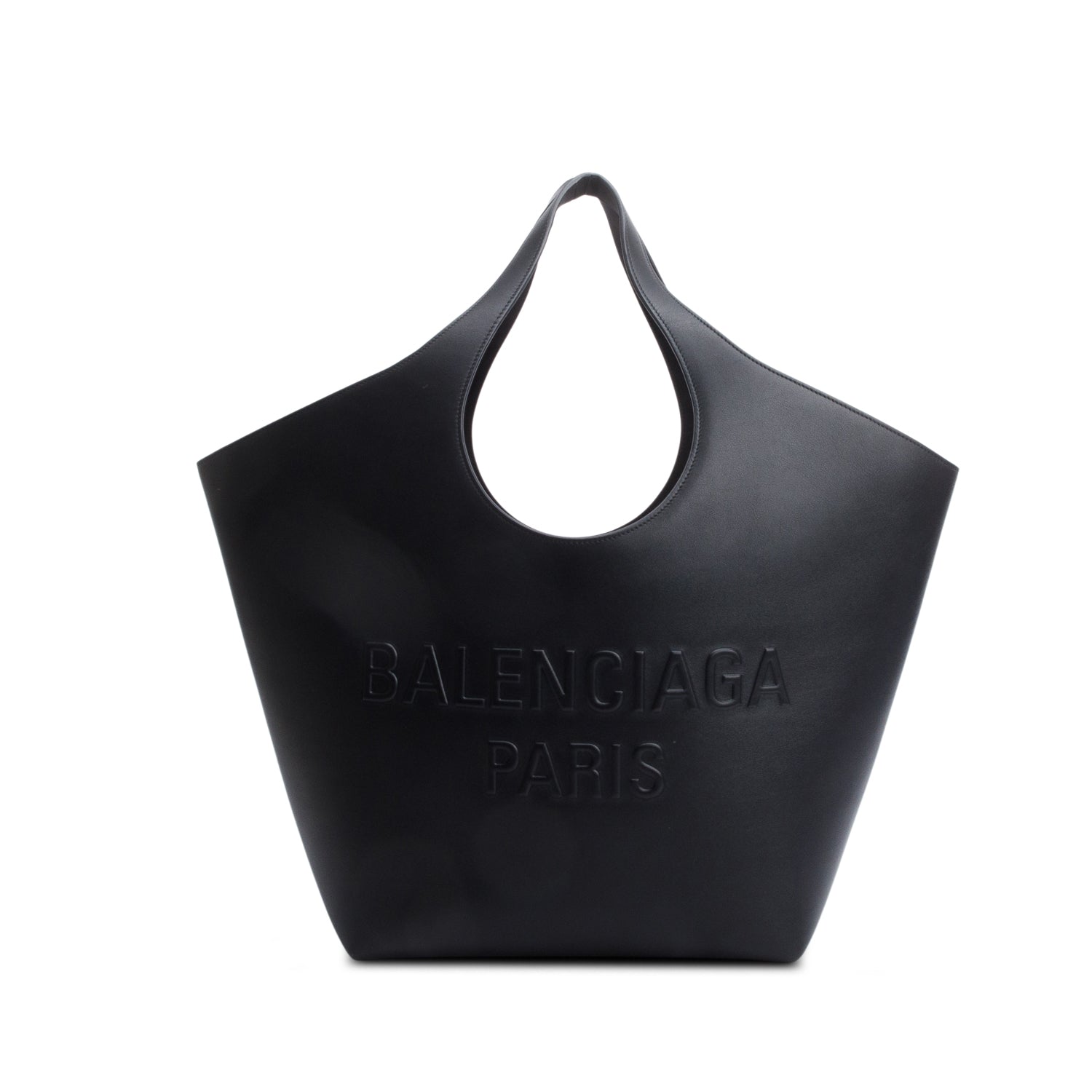 Balenciaga Black Calfskin Leather Medium Mary Kate Tote w/ Pouch