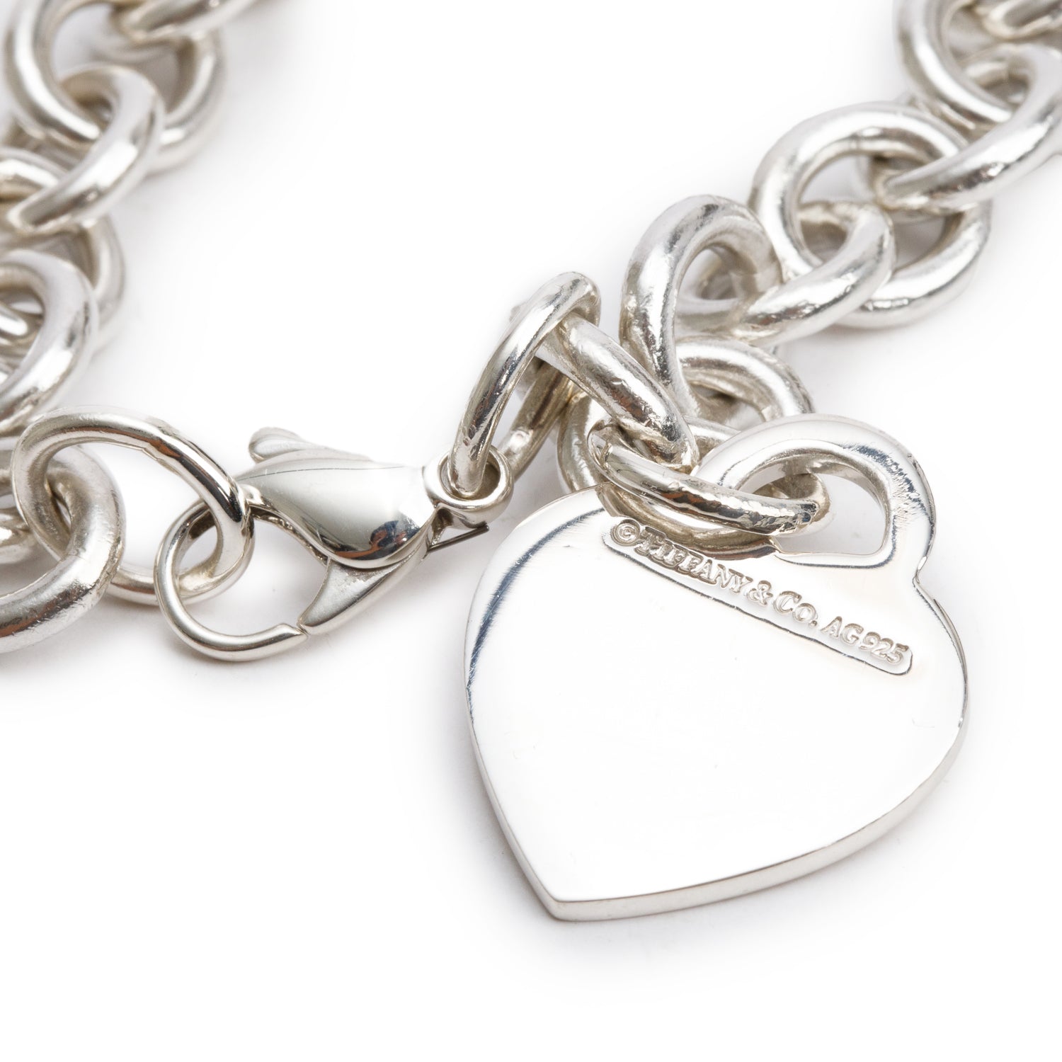 Tiffany & Co. Sterling Silver Return to Tiffany Heart Tag Charm Bracelet