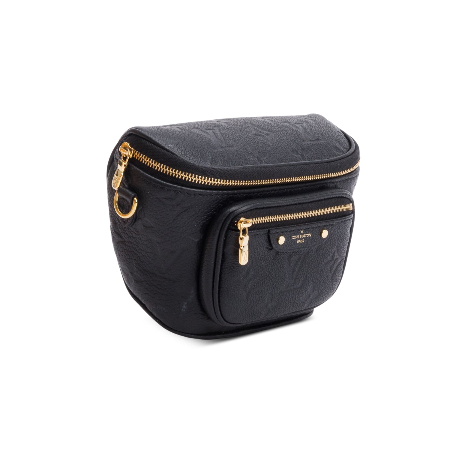 Louis Vuitton Black Monogram Empreint Leather Mini Bumbag w/ Straps & Box