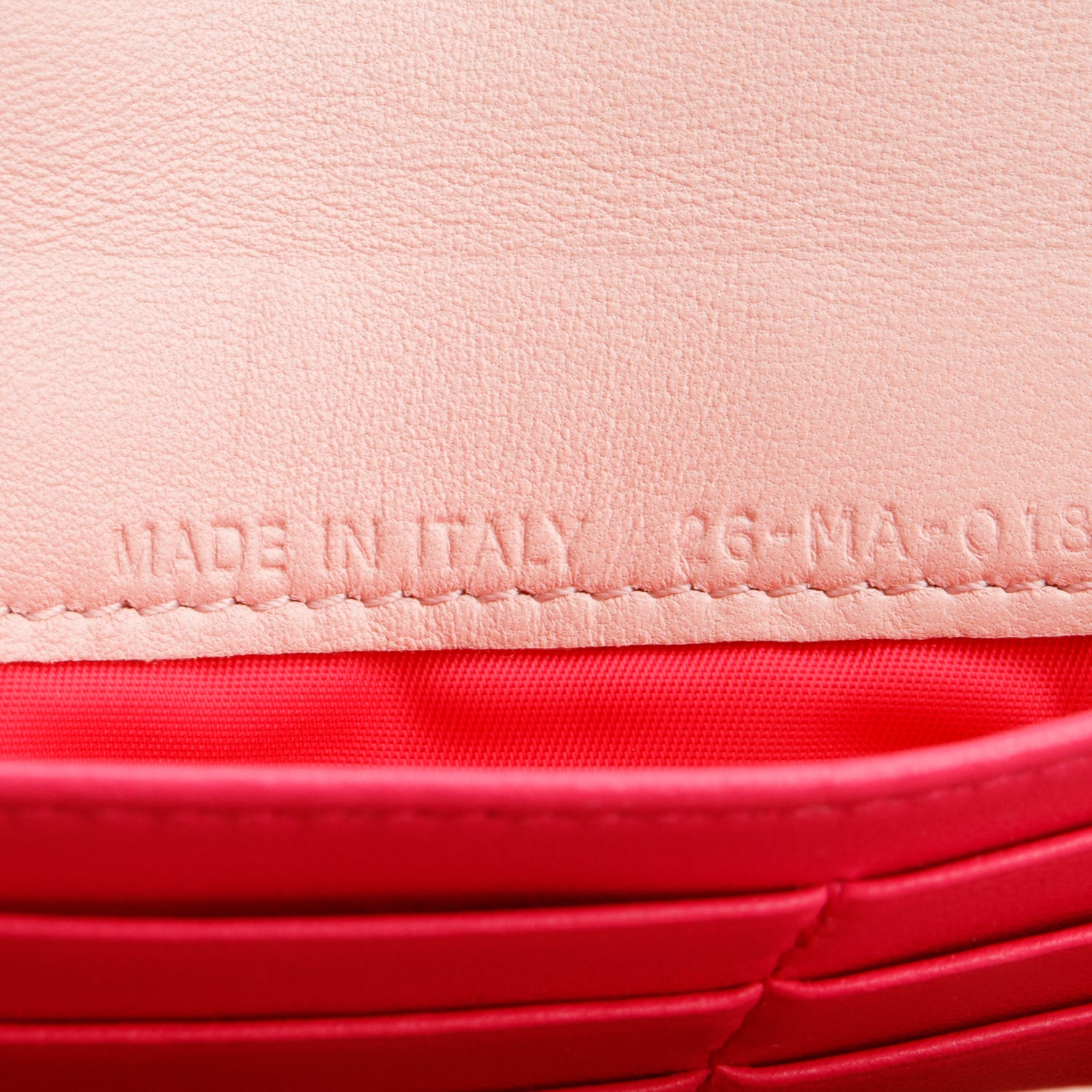 Christian Dior Pink Cannage Leather Miss Dior Promenade Chain Wallet