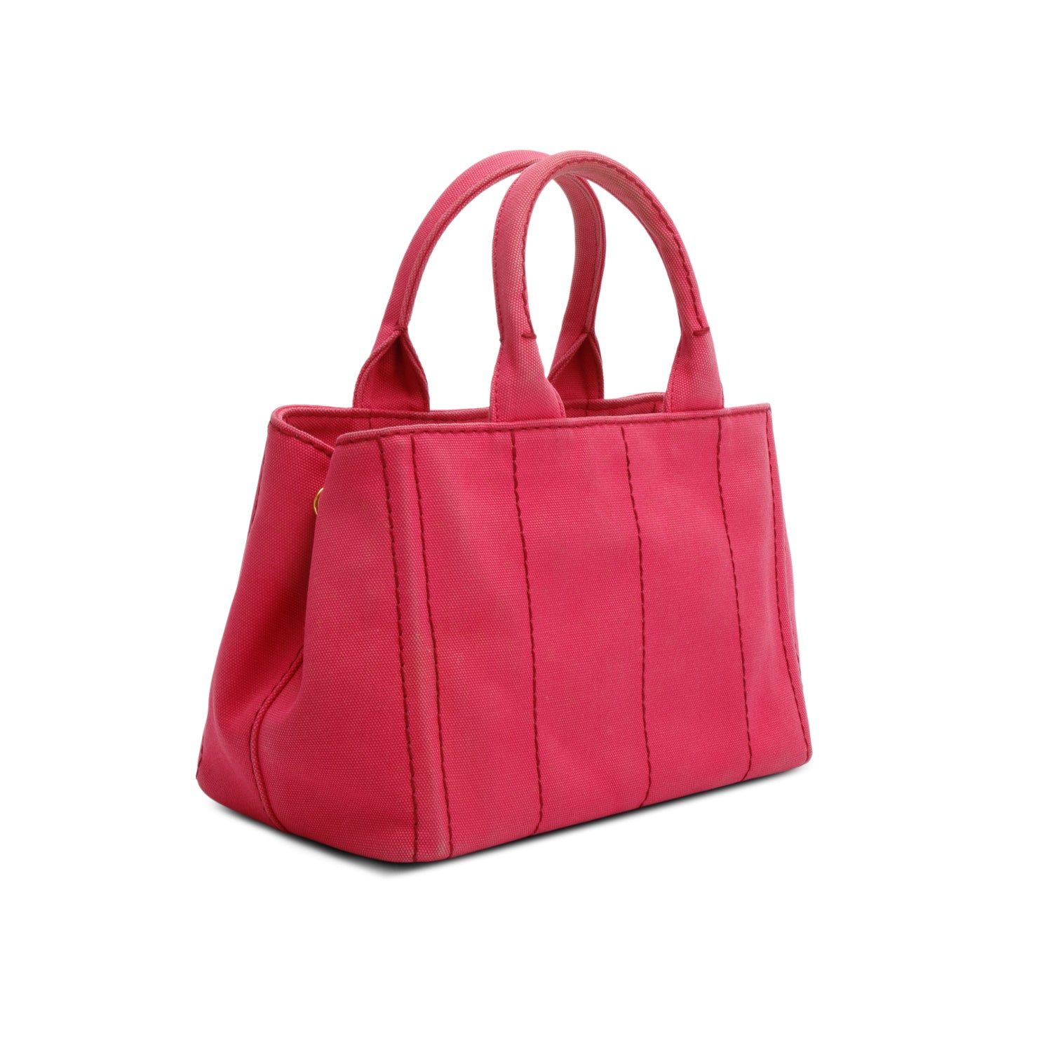 Prada Pink Canvas Small Canapa Logo Tote w/ Strap