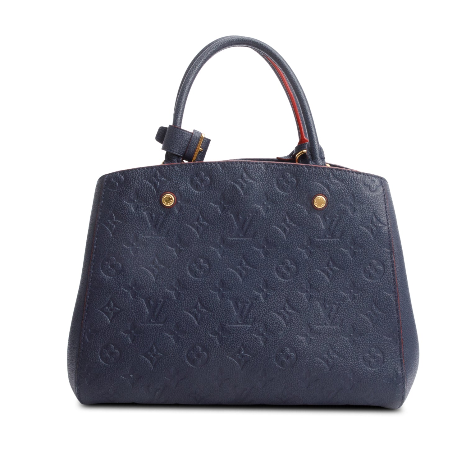 Louis Vuitton Navy Monogram Empreinte Leather Montaigne MM w/ Strap