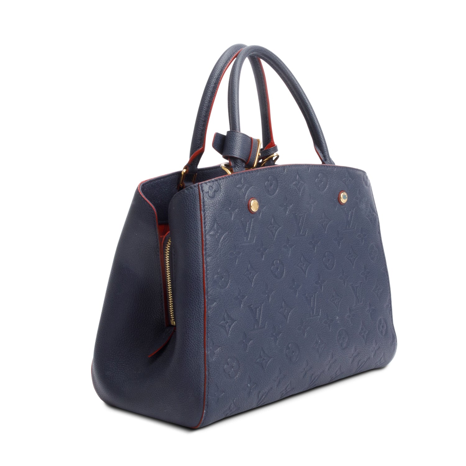Louis Vuitton Navy Monogram Empreinte Leather Montaigne MM w/ Strap