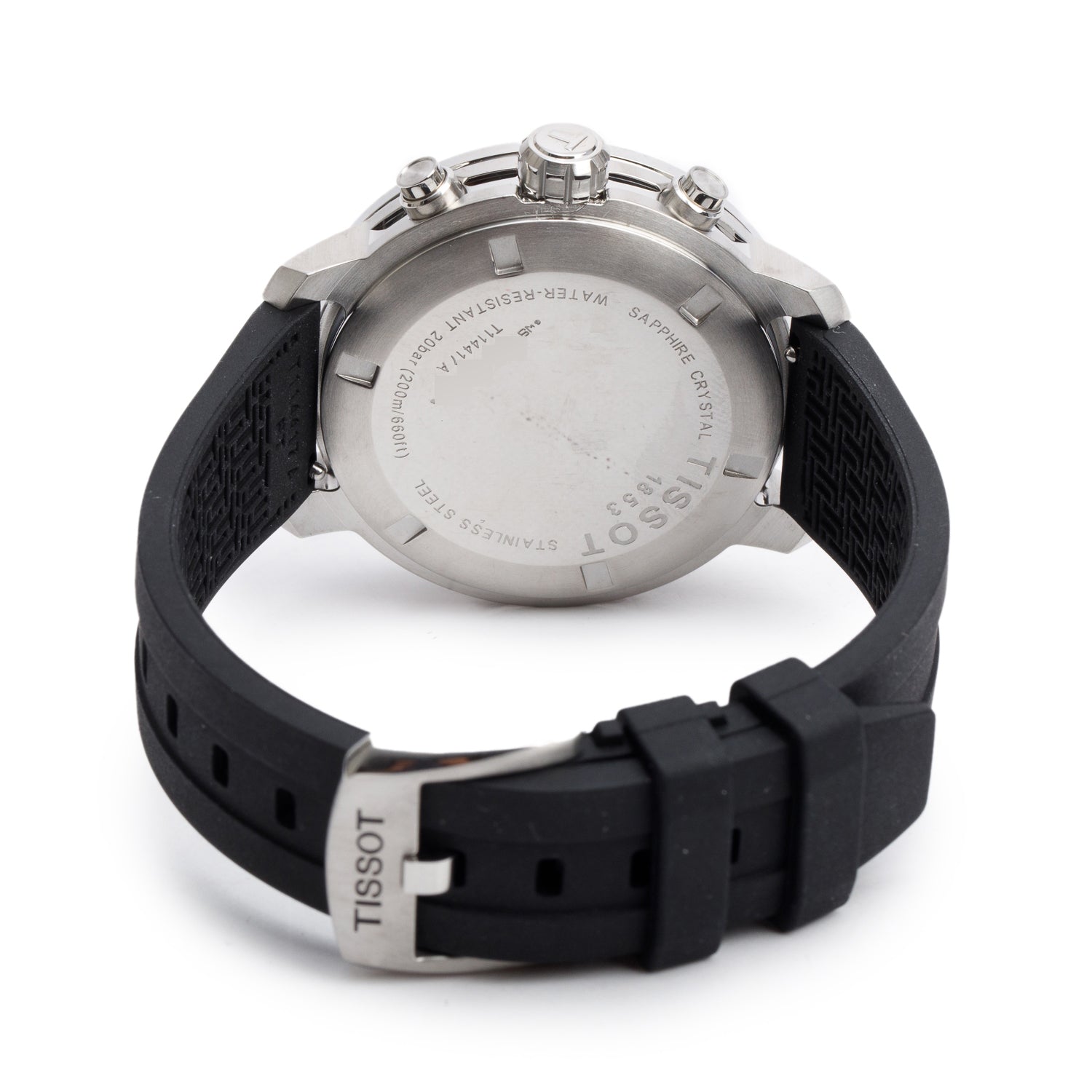 Tissot Stainless Steel Black Dial PRC 200 43 MM Chronograph Watch w/ Box