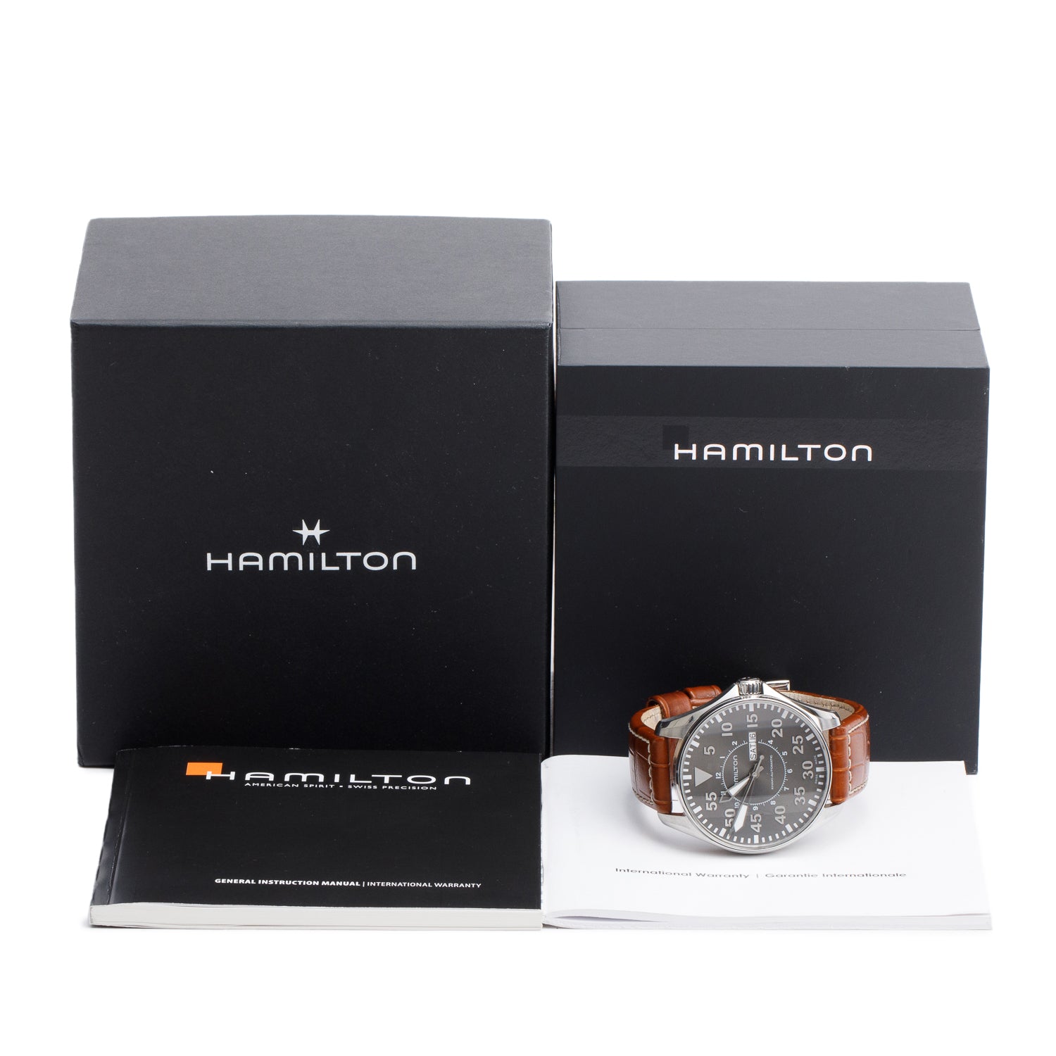 Hamilton Stainless Steel Khaki Aviation Pilot Day Date 46 MM Automatic Watch 2836 w/ Box & Papers