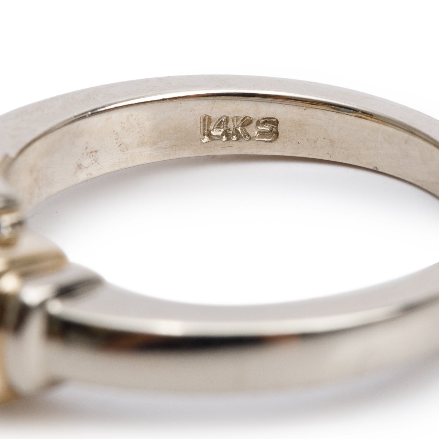 14k White & Yellow Gold Tanzanite & Diamond Cocktail Ring, Size 6.75