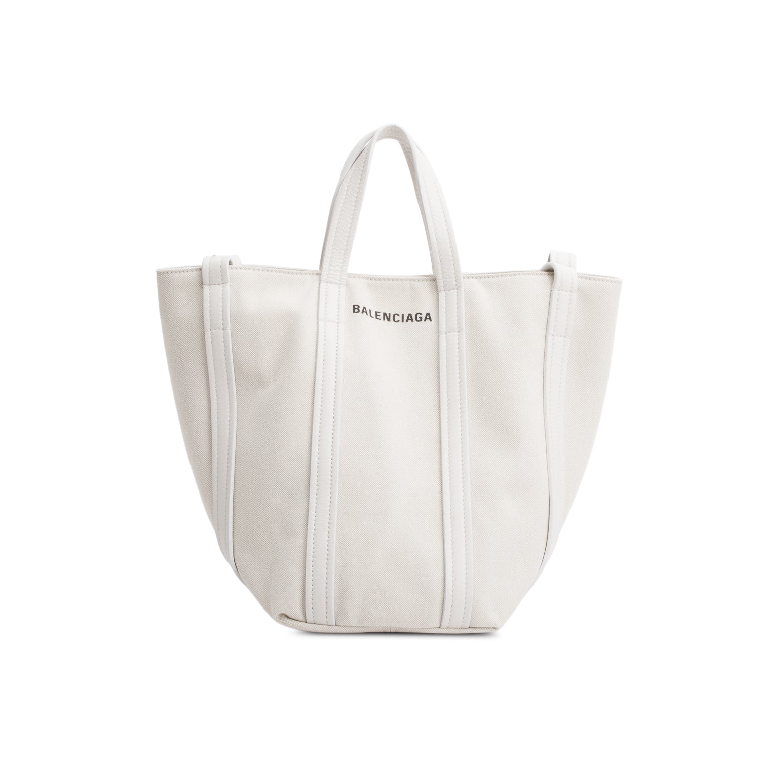 Balenciaga Neutral Canvas Fabric Everyday XS North-South Tote