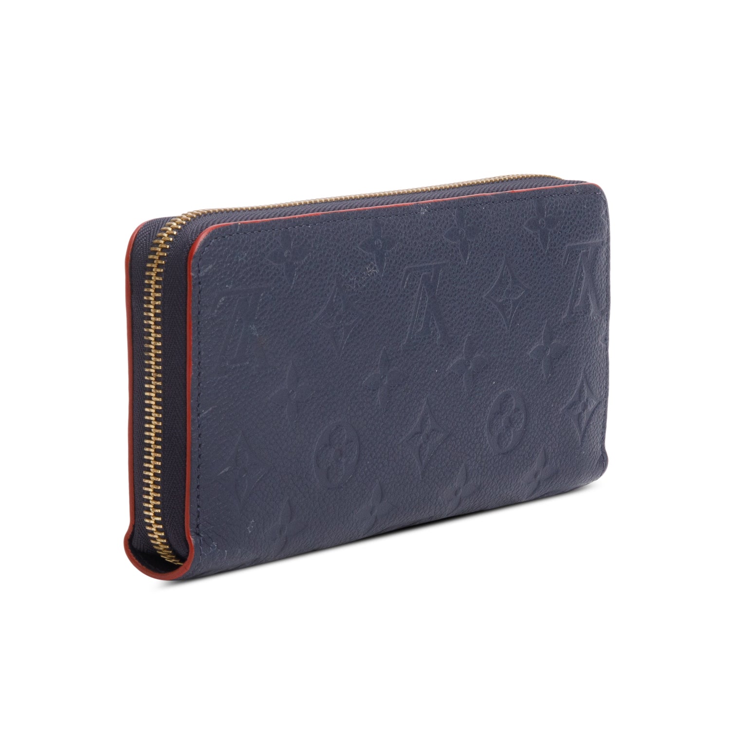 Louis Vuitton Navy Blue Monogram Empreinte Leather Zippy Wallet
