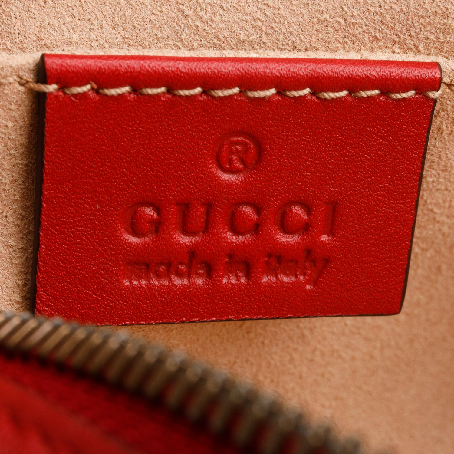 Gucci Red GG Marmont Matelasse Leather Belt Bag, Size 85 w/ Box