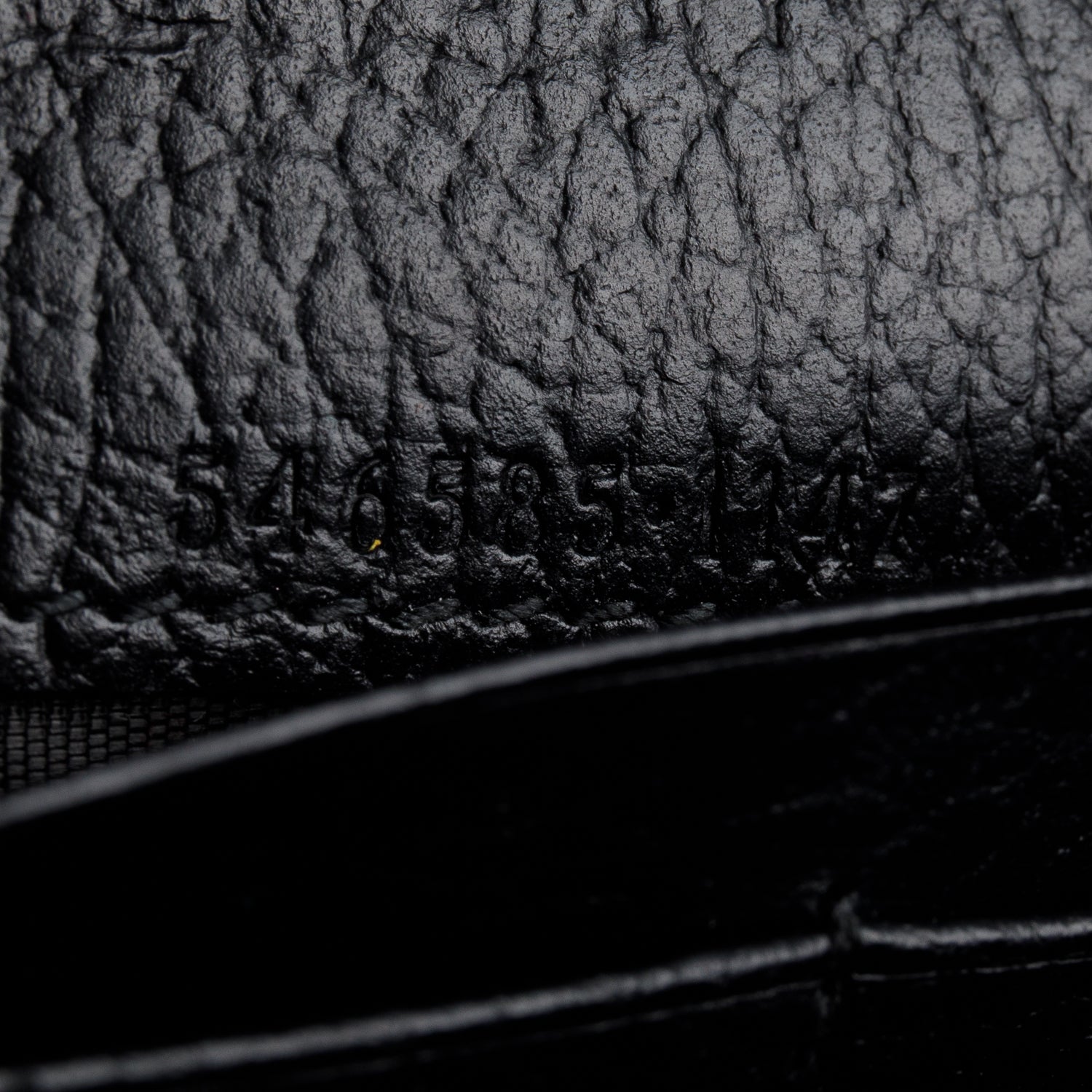 Gucci Black Calfskin Leather GG Supreme Marmont Bi-Color Wallet On Chain w/ Box