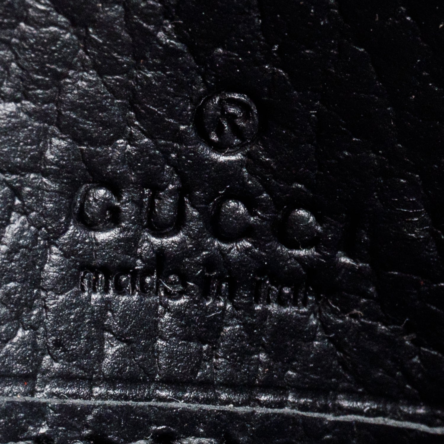 Gucci Black Calfskin Leather GG Supreme Marmont Bi-Color Wallet On Chain w/ Box