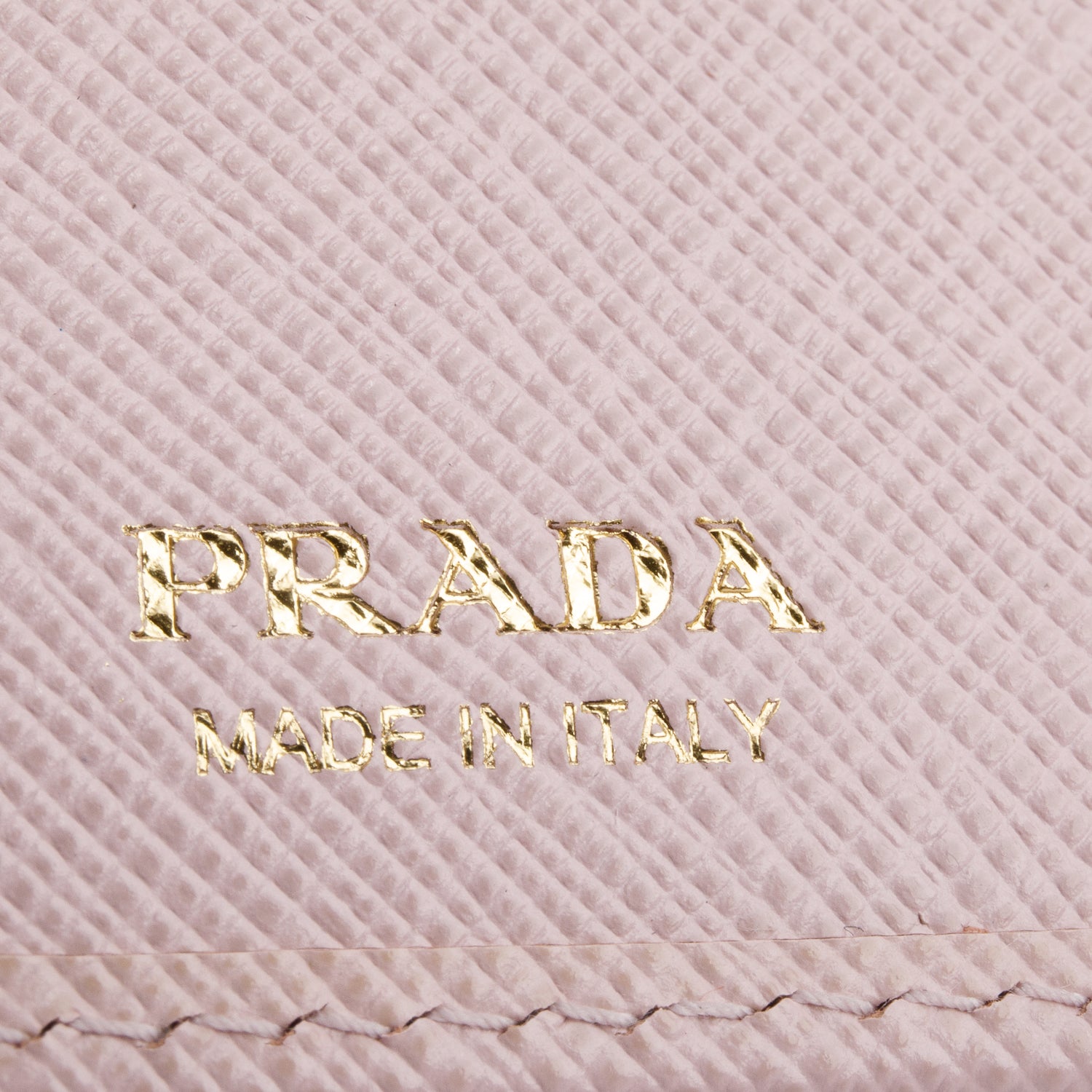 Prada Pink Saffiano Metal Compact Wallet w/ Box