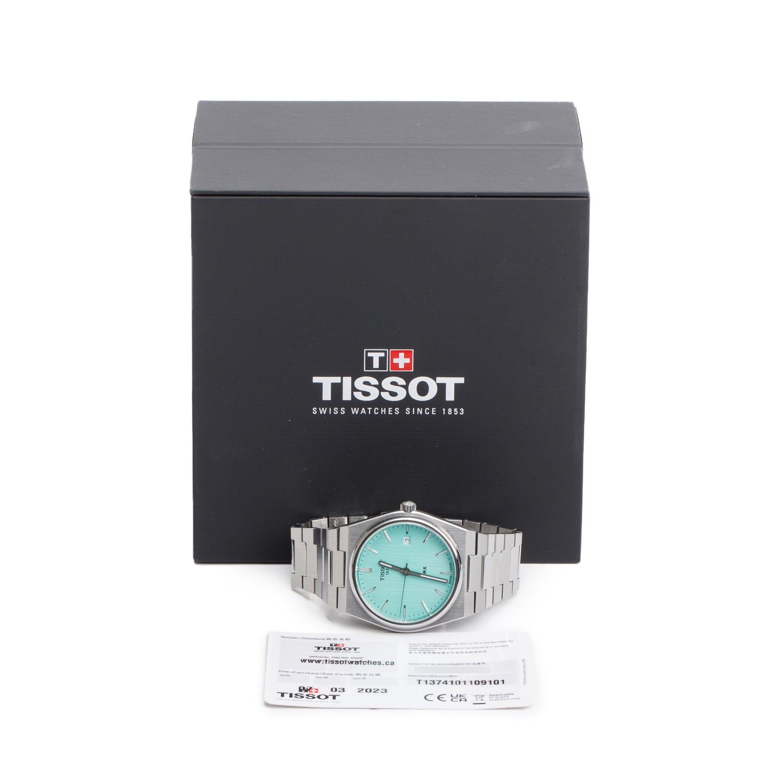 Tissot 2023 Stainless Steel PRX 40 MM Quartz Watch Light Green Dial w/ Box & Papers