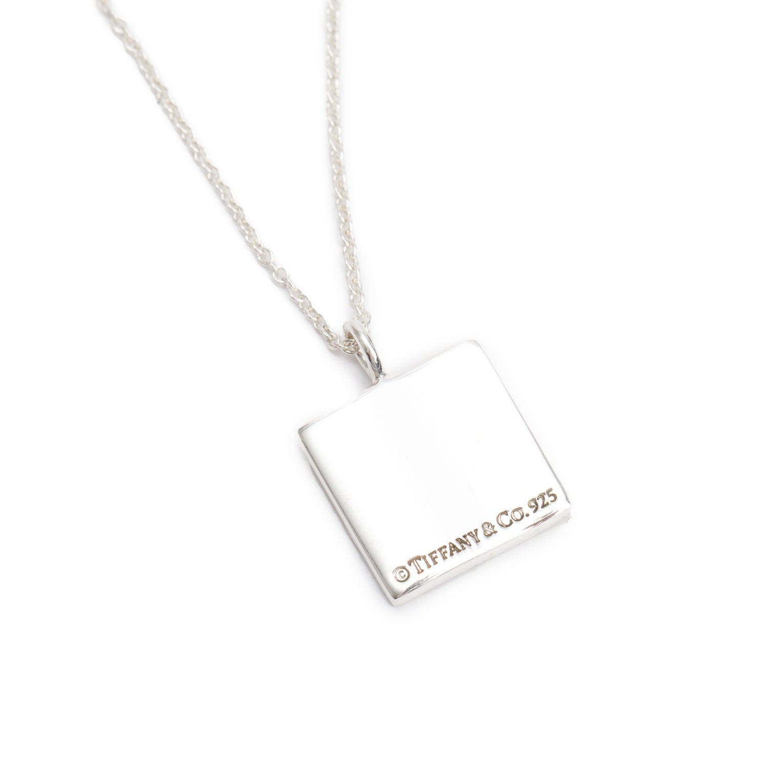 Tiffany & Co. Sterling Silver Square Notes Pendant Necklace