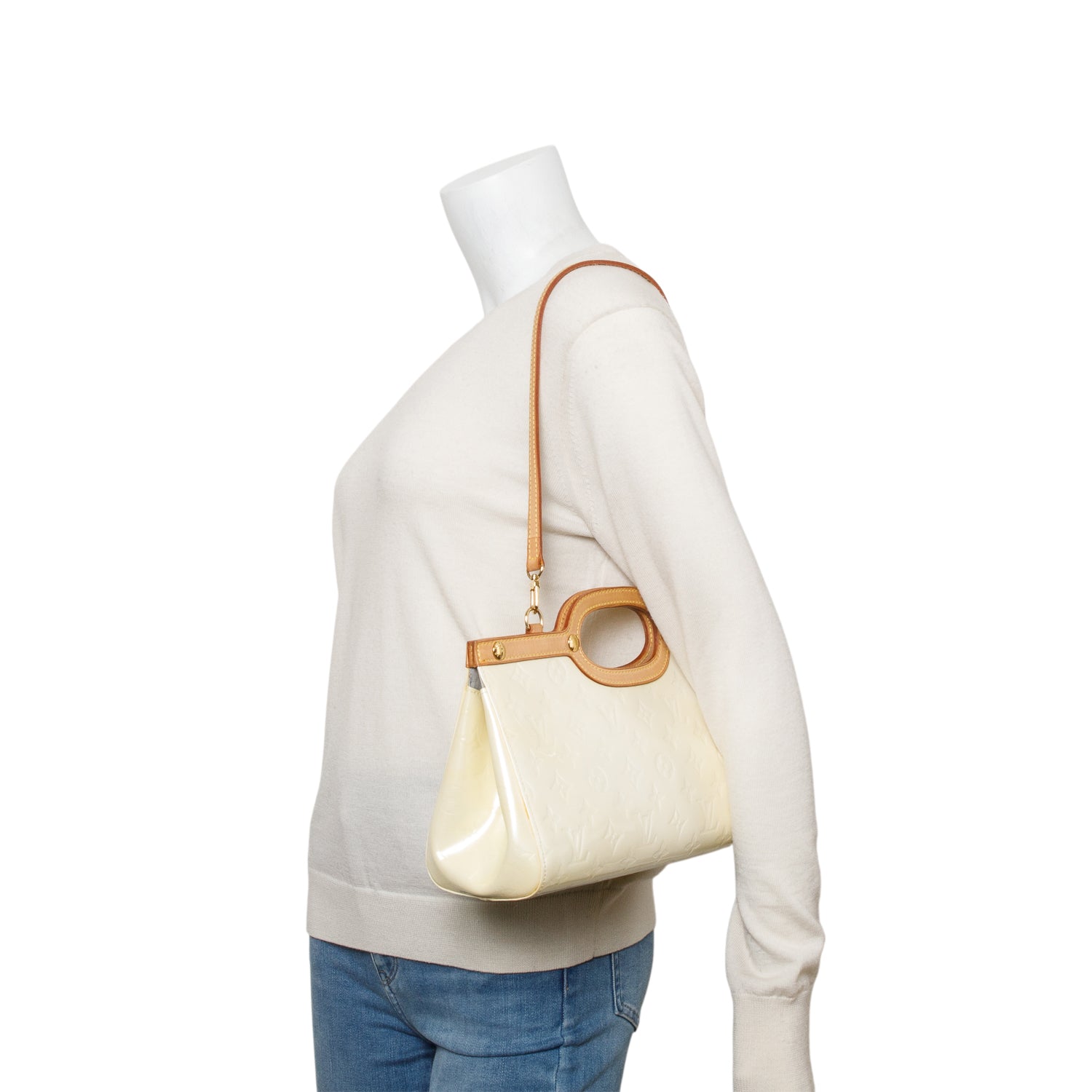 Louis Vuitton Neutral Monogram Vernis Roxbury w/ Strap