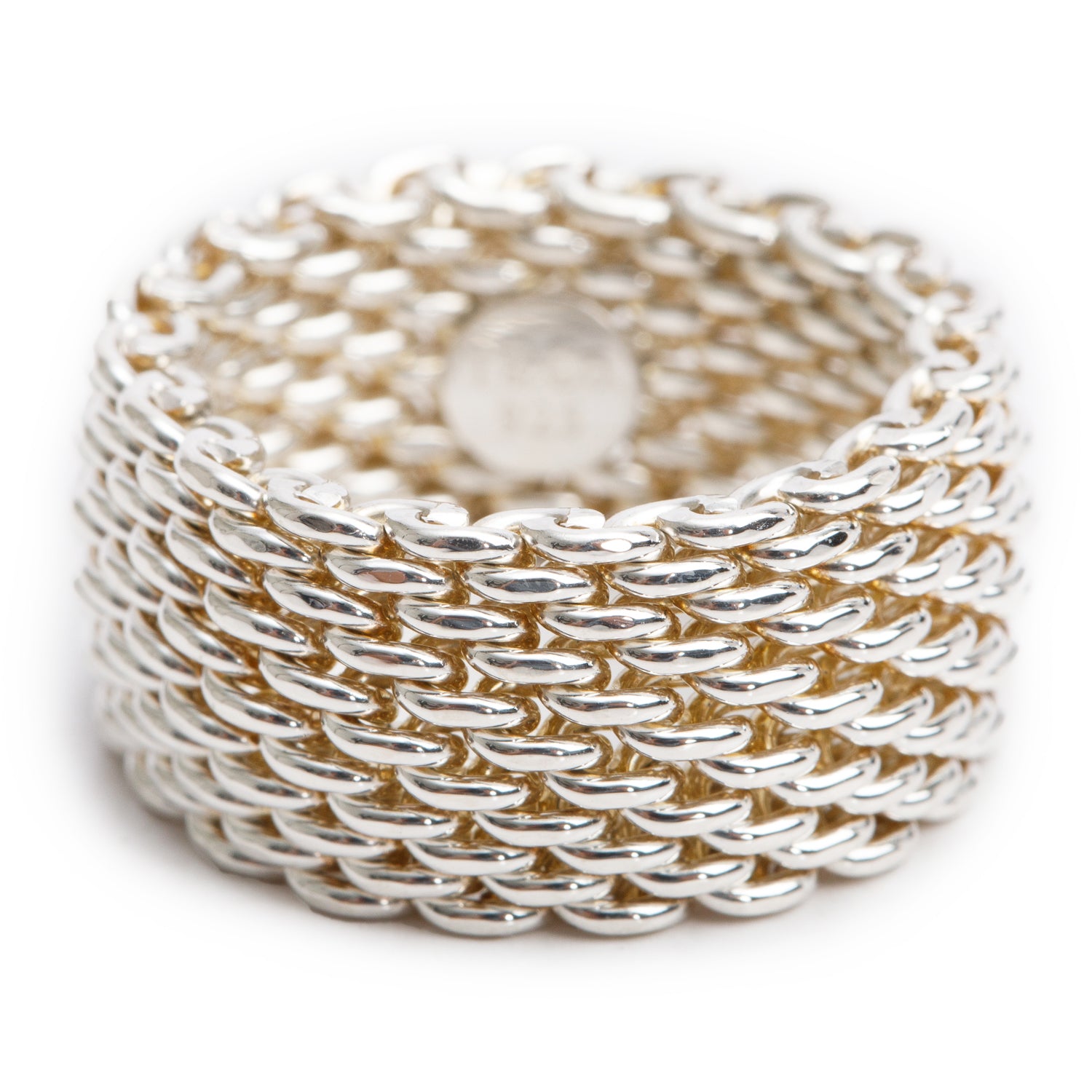 Tiffany & Co. Sterling Silver Somerset Mesh Ring, Size 6.5