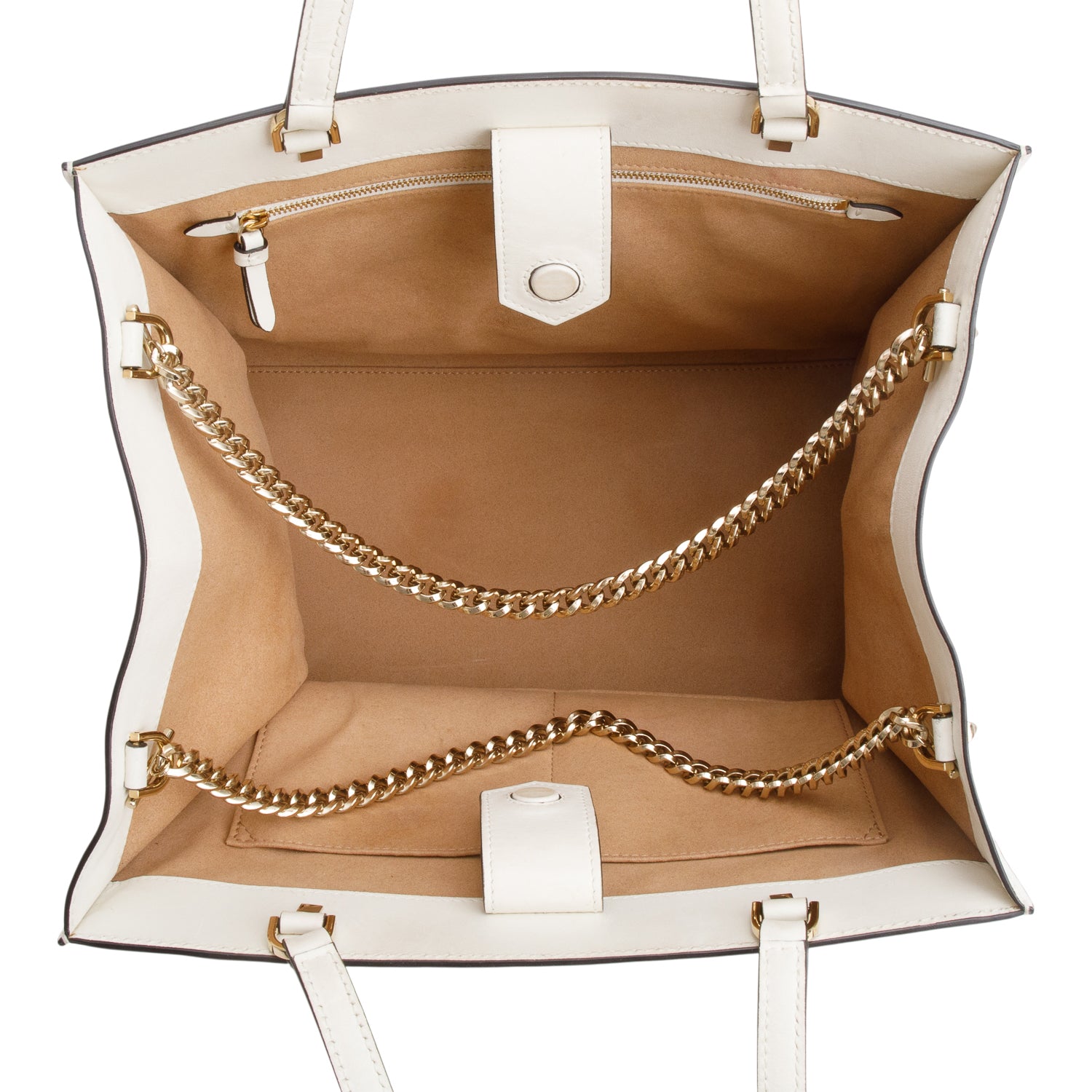 Jimmy Choo White Shiny Calf Leather Varenne Tote