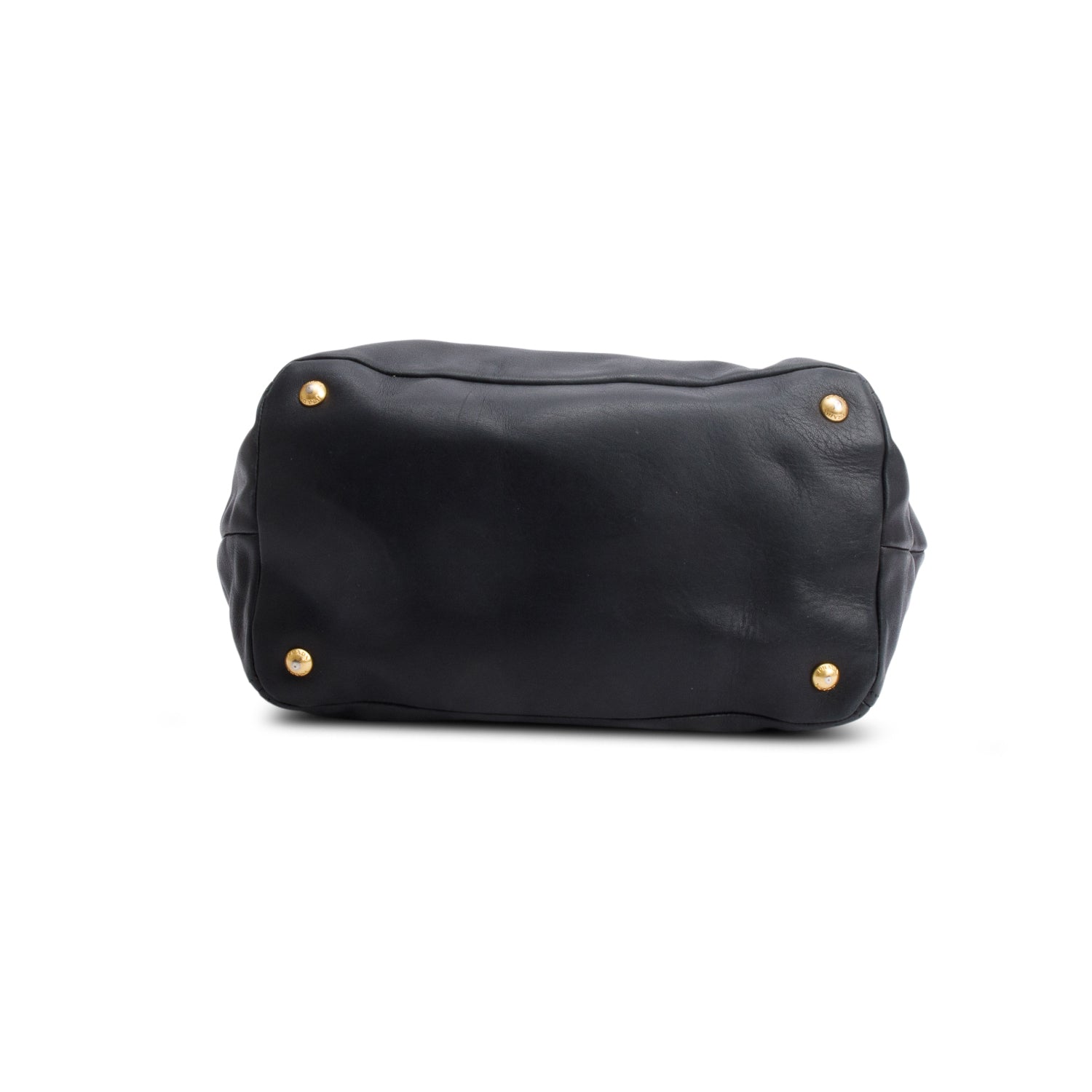 Prada Black Soft Calf Leather Tote / Strap