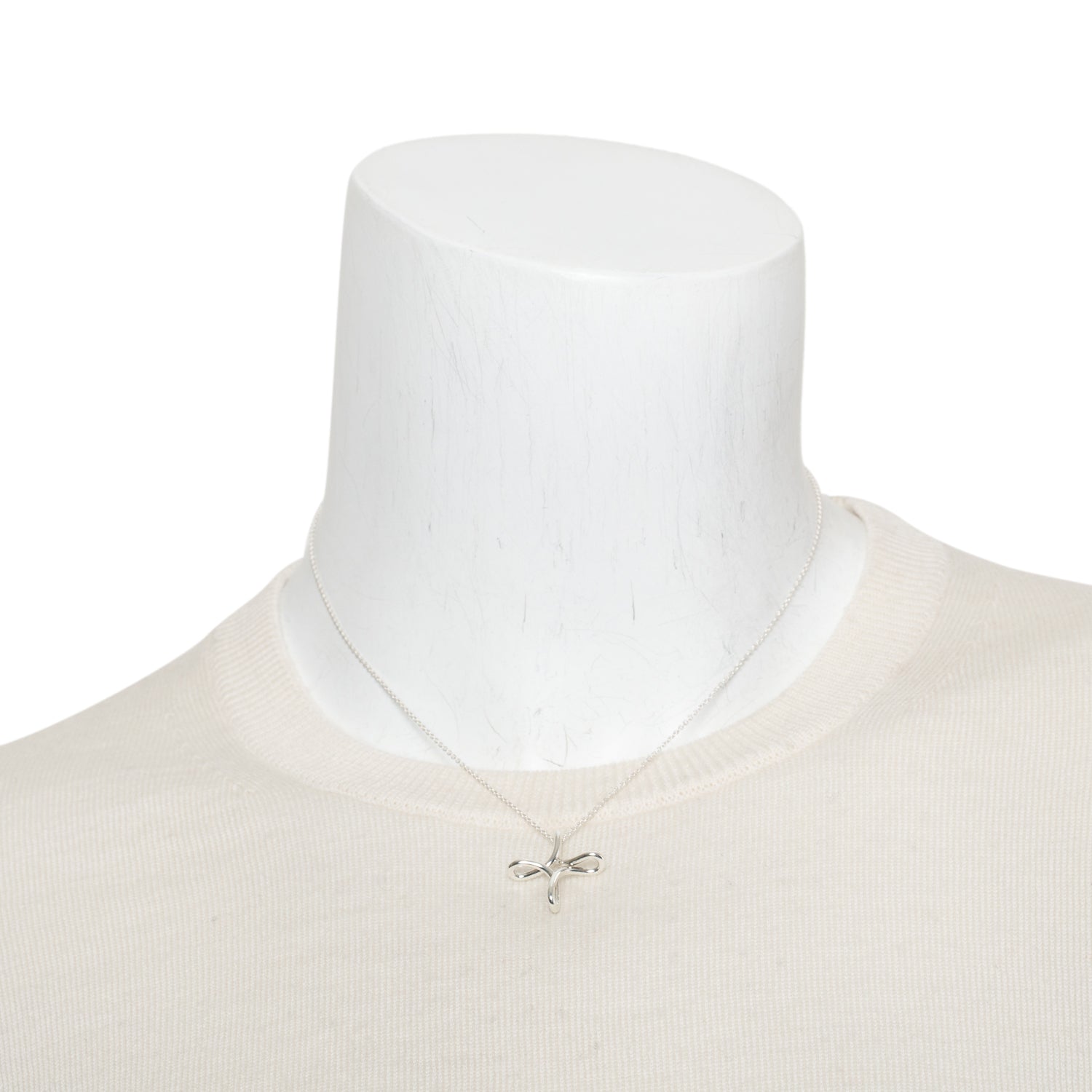 Tiffany & Co. Elsa Peretti Sterling Silver Small Infinity Cross Pendant Necklace