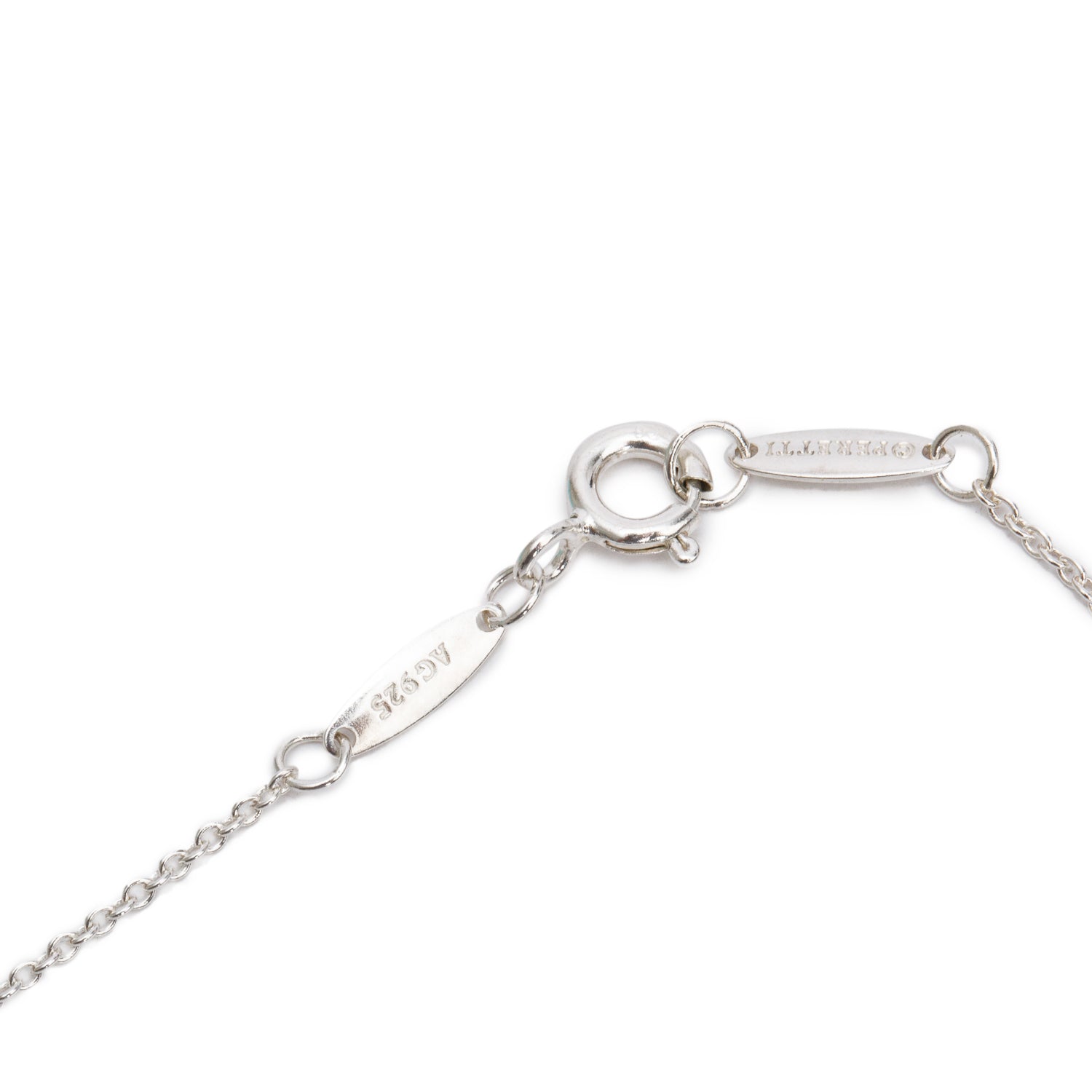 Tiffany & Co. Elsa Peretti Sterling Silver 0.07 ct. Diamonds by the Yard Pendant Necklace