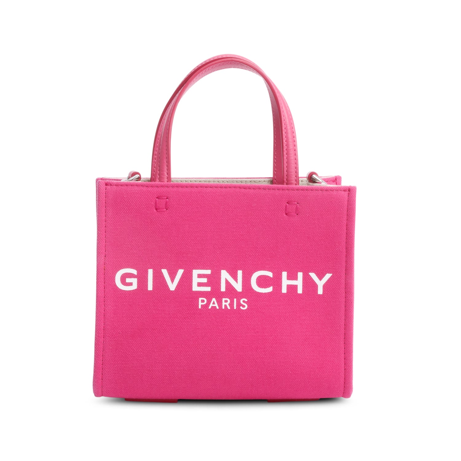 Givenchy 2023 Pink Canvas Mini G Shopping Tote w/ Strap