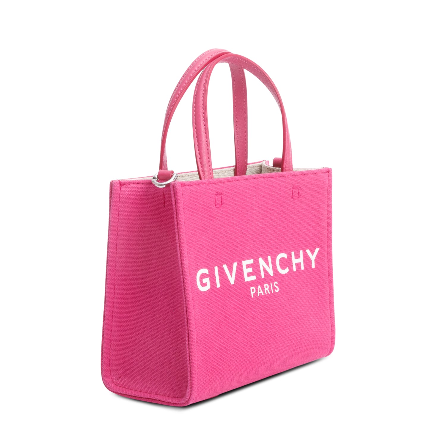 Givenchy 2023 Pink Canvas Mini G Shopping Tote w/ Strap