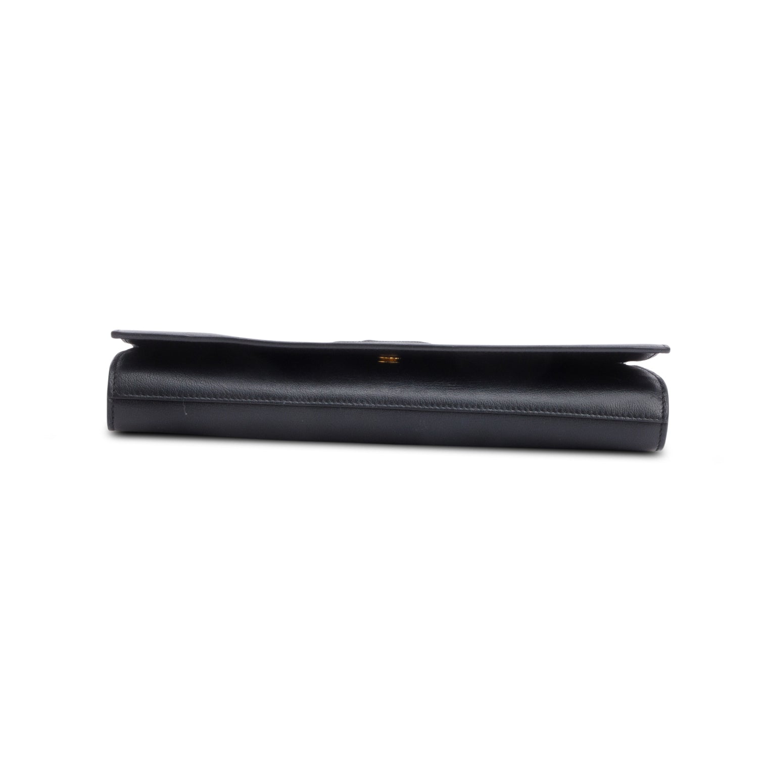 Saint Laurent Black Leather Large Belle de Jour Clutch