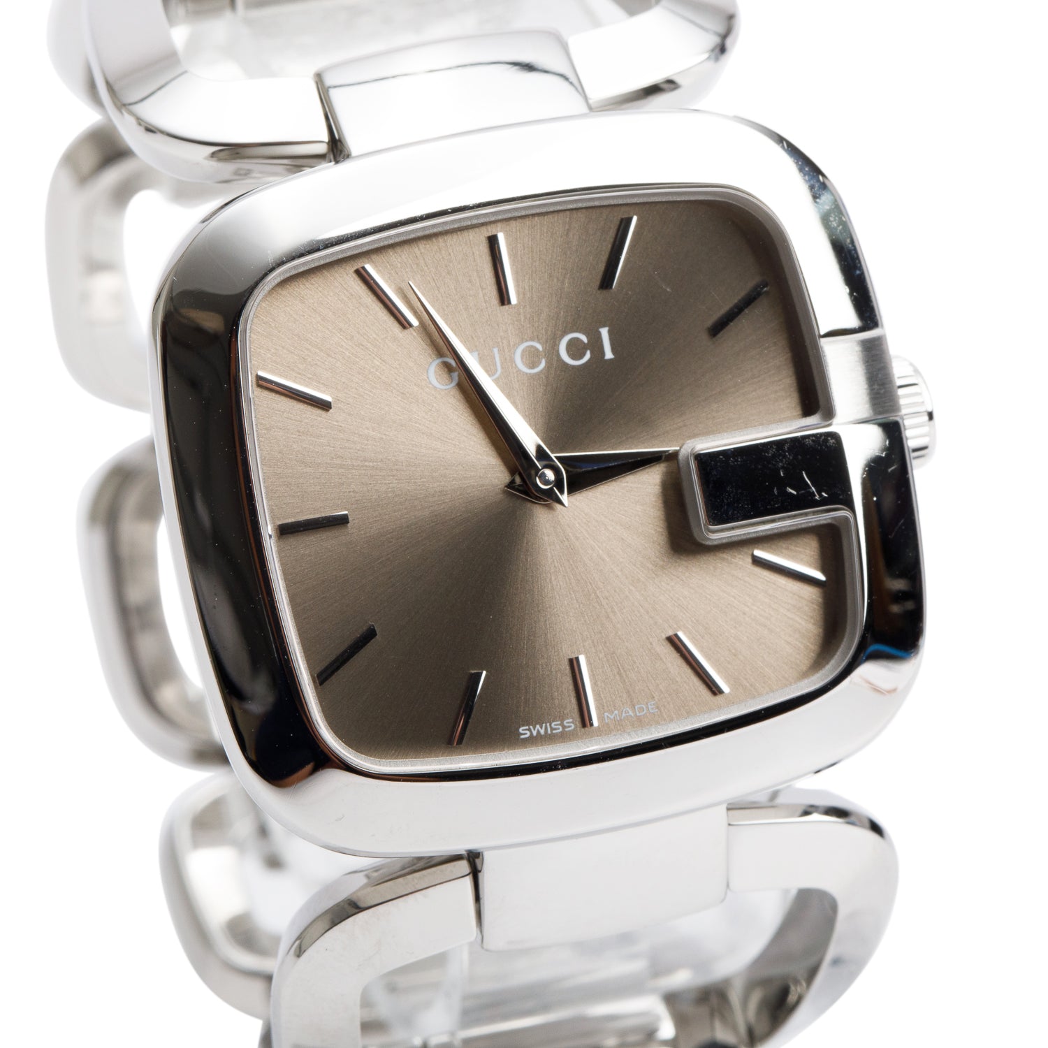 Gucci Stainless Steel 125.4 G-Gucci Watch Brown Dial