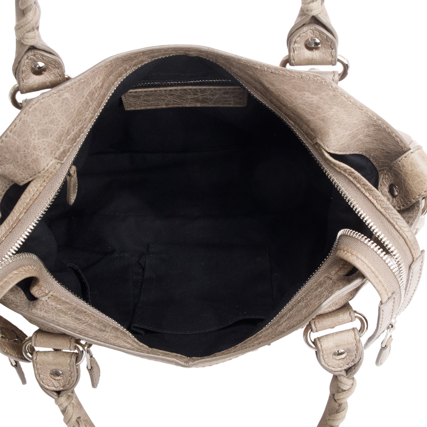 Balenciaga Taupe Motocross Agneau Leather Giant 12 City Bag w/ Strap