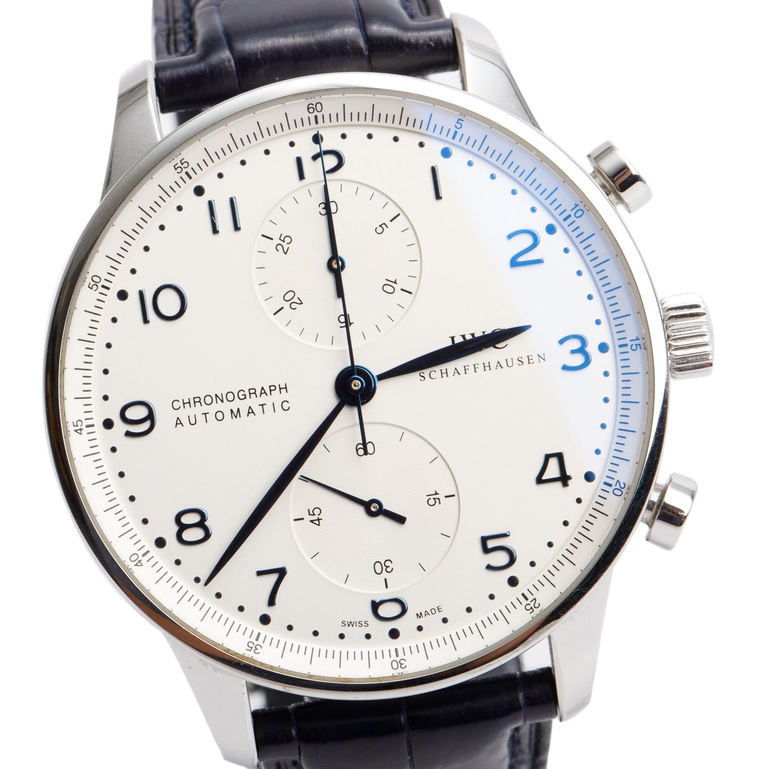 IWC Stainless Steel Portuguese 41 MM Automatic Chronograph Watch IW3714