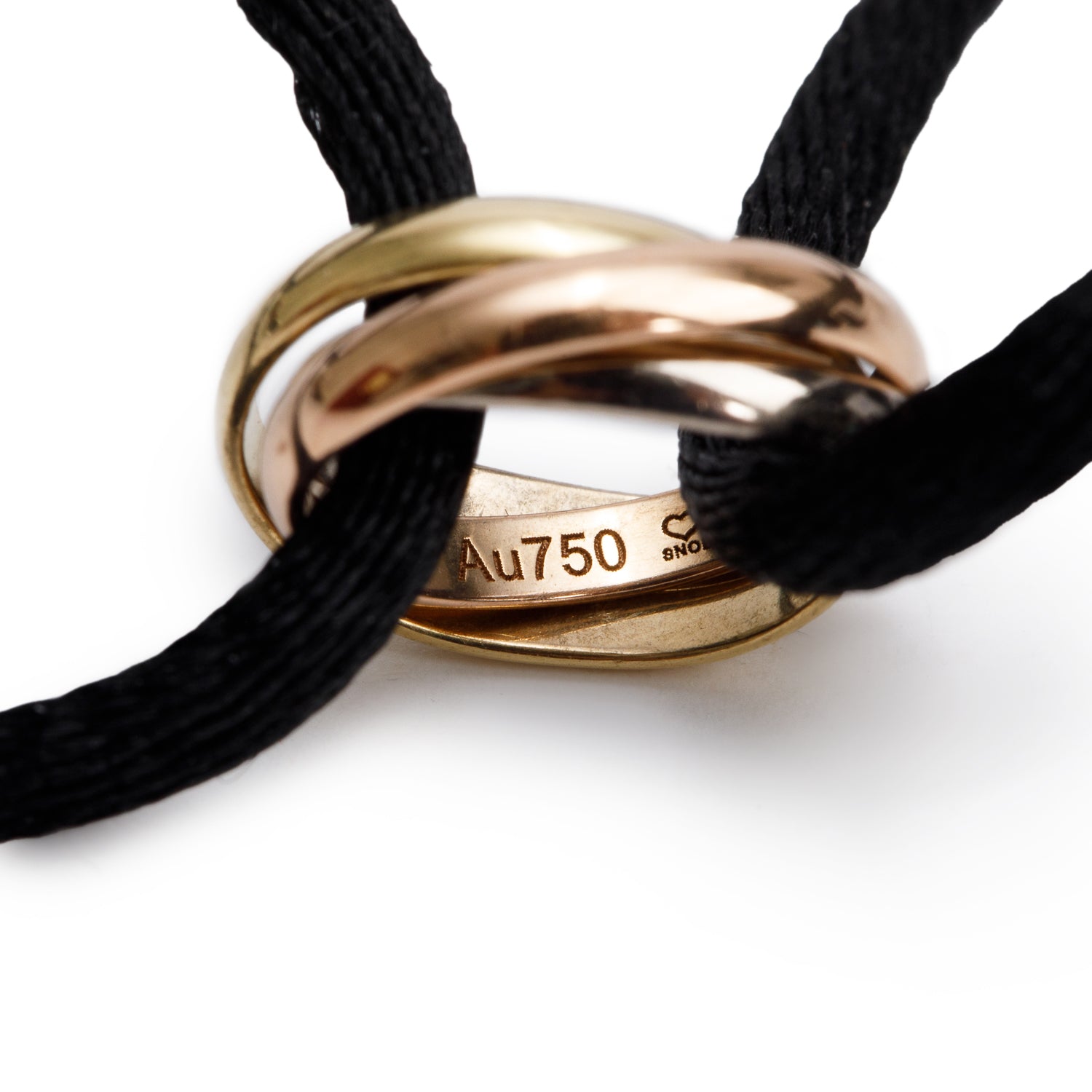 Cartier 2023 18k White, Yellow & Rose Gold Trinity Cord Bracelet w/ Box & Certificate