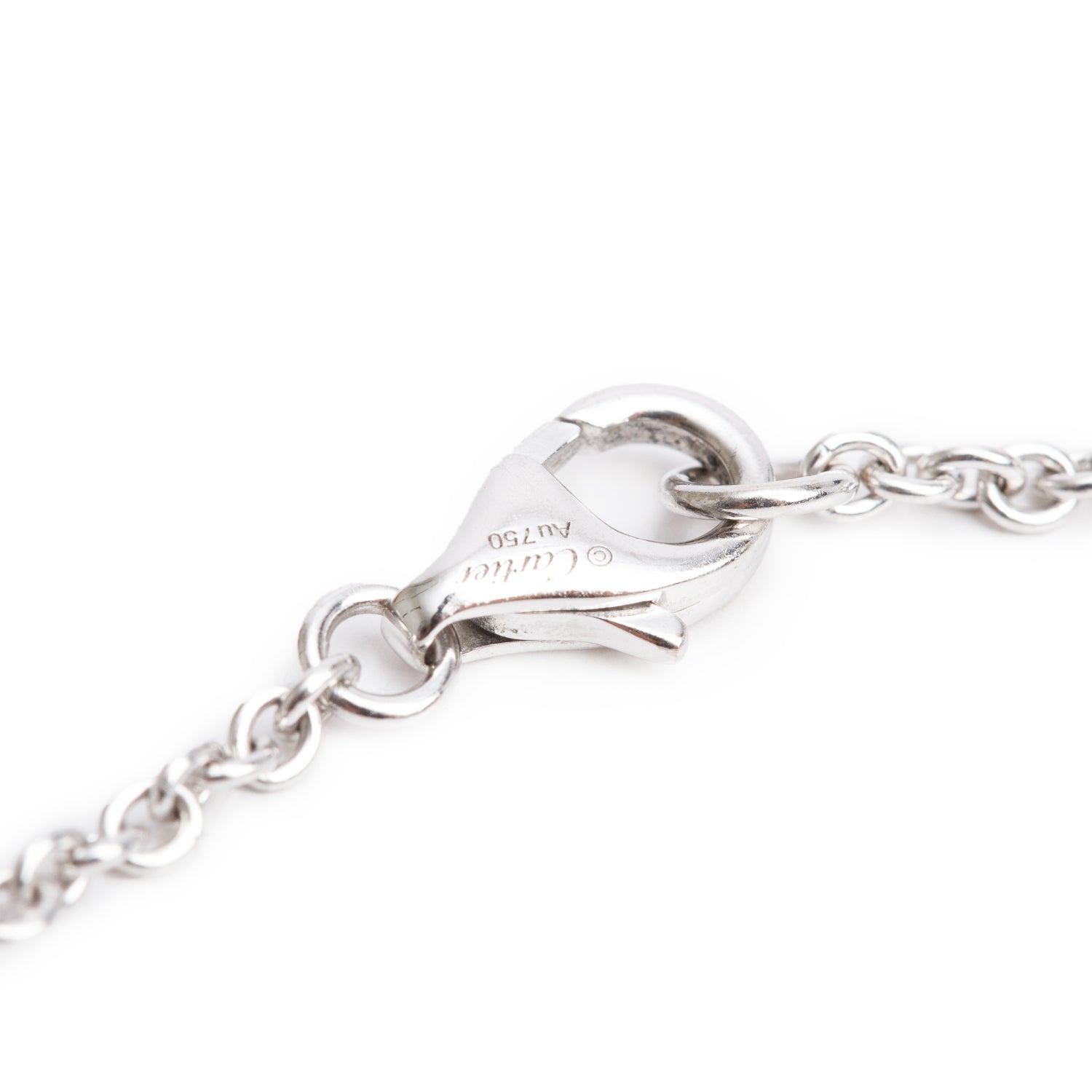 Cartier 18k White Gold Interlocking Love Bracelet w/ Receipt