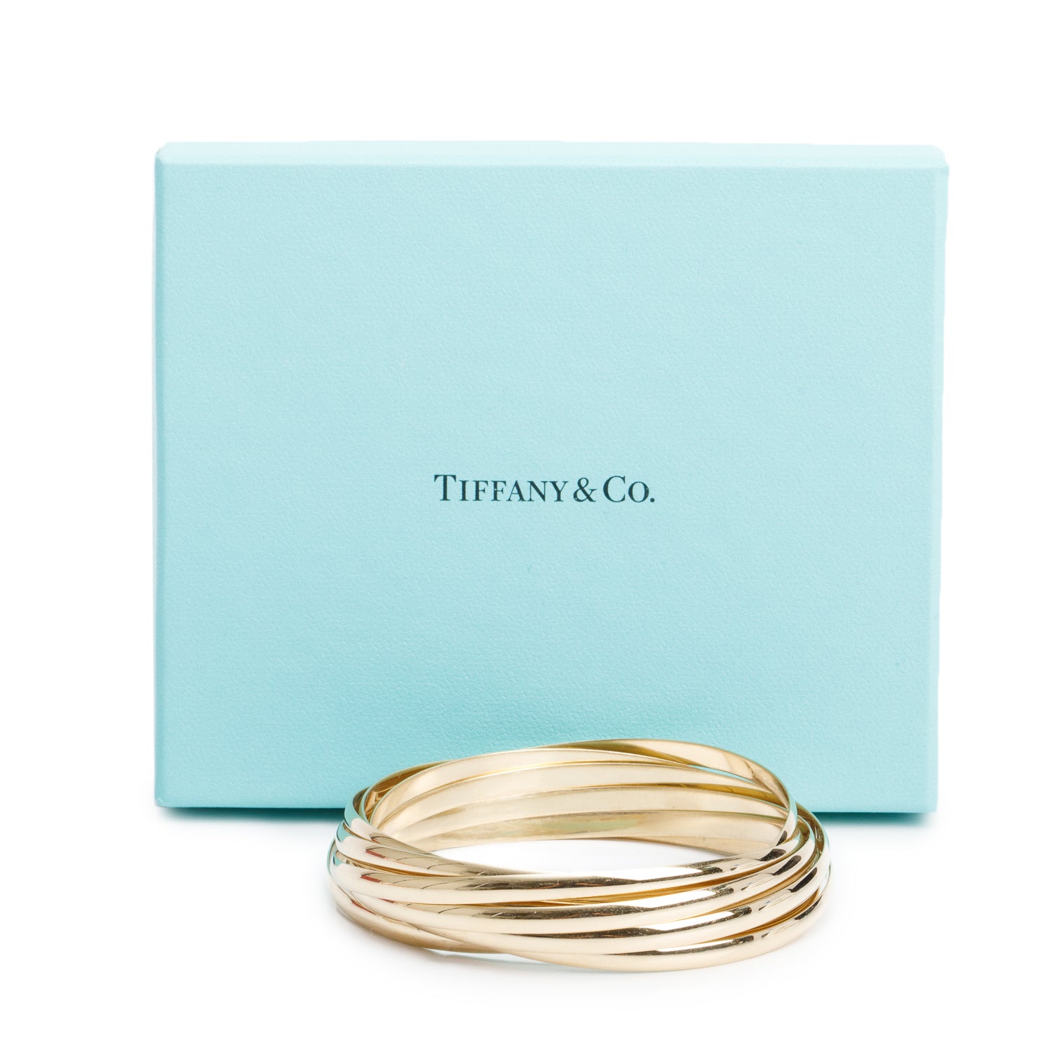 Tiffany & Co. Paloma Picasso 18k Yellow Gold Melody Nine-Bangle Bracelet w/ Box
