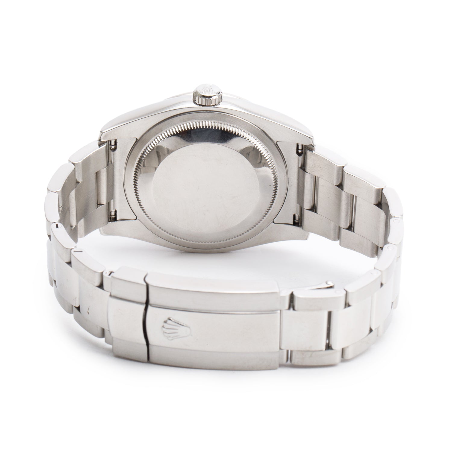 Rolex Stainless Steel Datejust Diamond Bezel 36 MM Datejust Watch Silver Floral Dial 116244 w/ Box