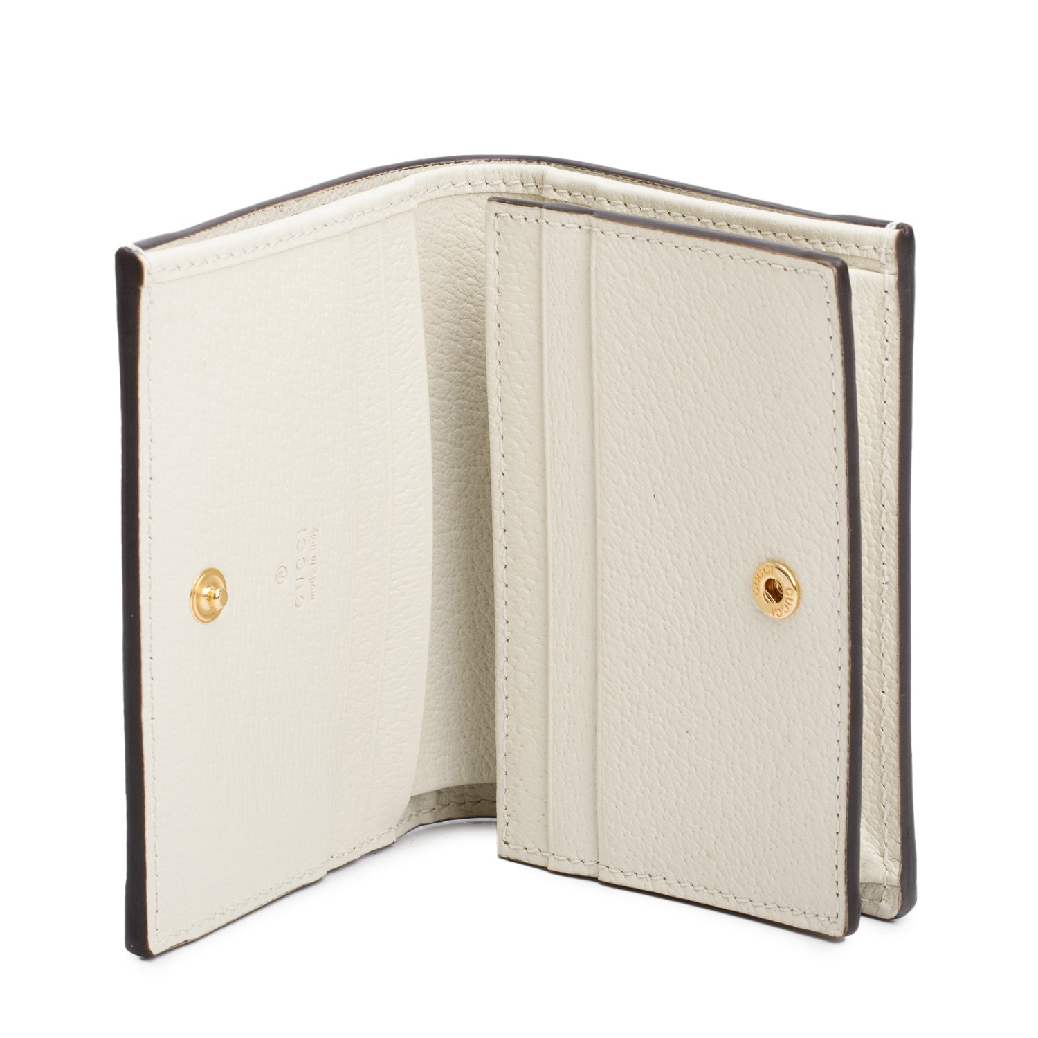 Gucci White Ophidia GG Supreme Canvas Card Case Wallet w/ Box