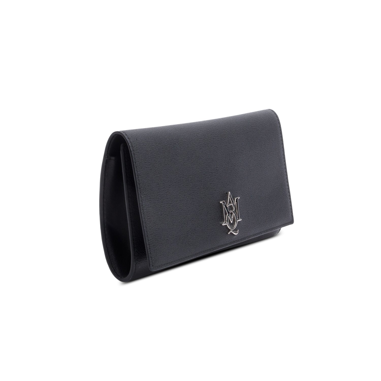 Alexander McQueen Black Leather Insignia Pouch