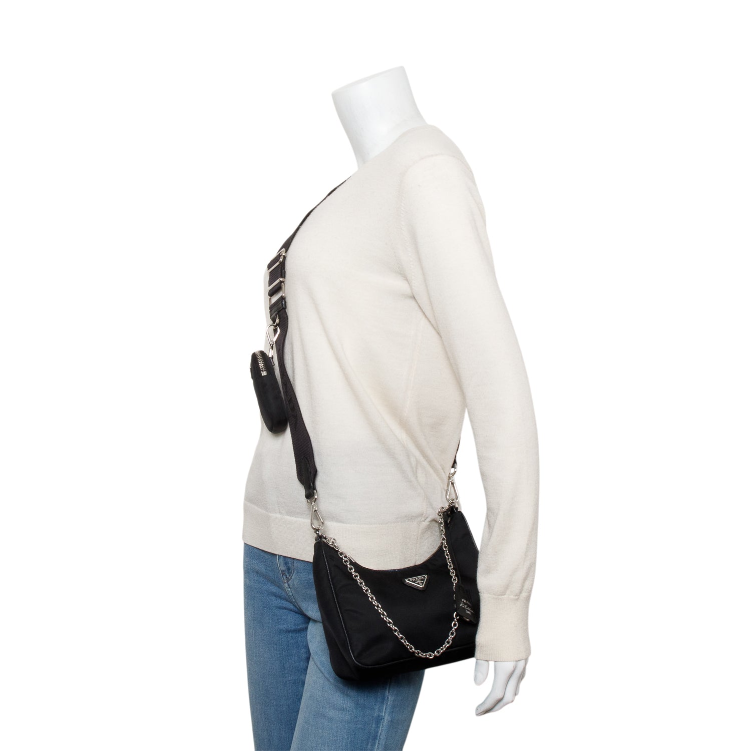 Prada Black Re-Edition 2005 Re-Nylon Shoulder Bag