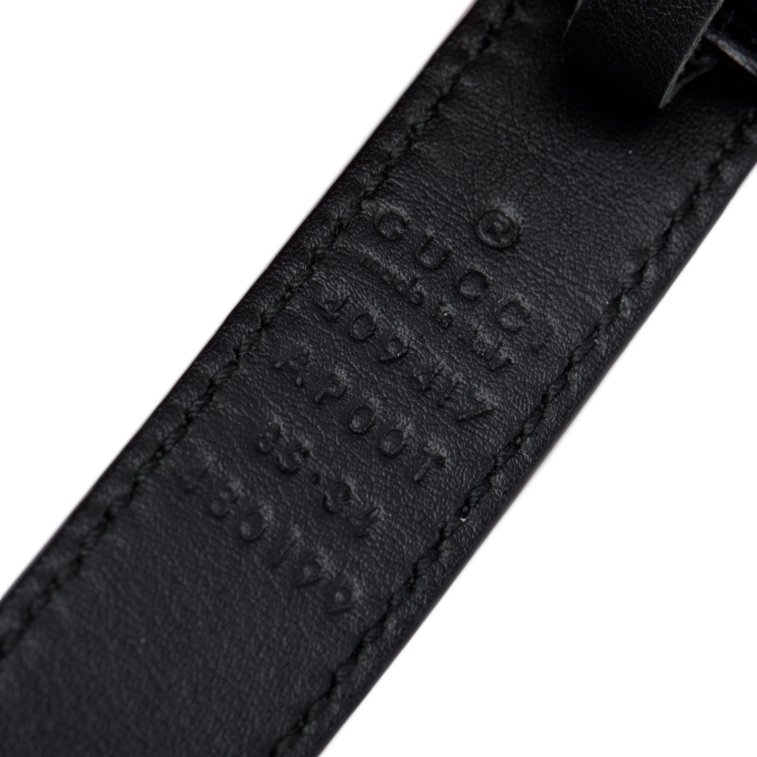 Gucci Black Leather GG Marmont Thin Belt, 85 34