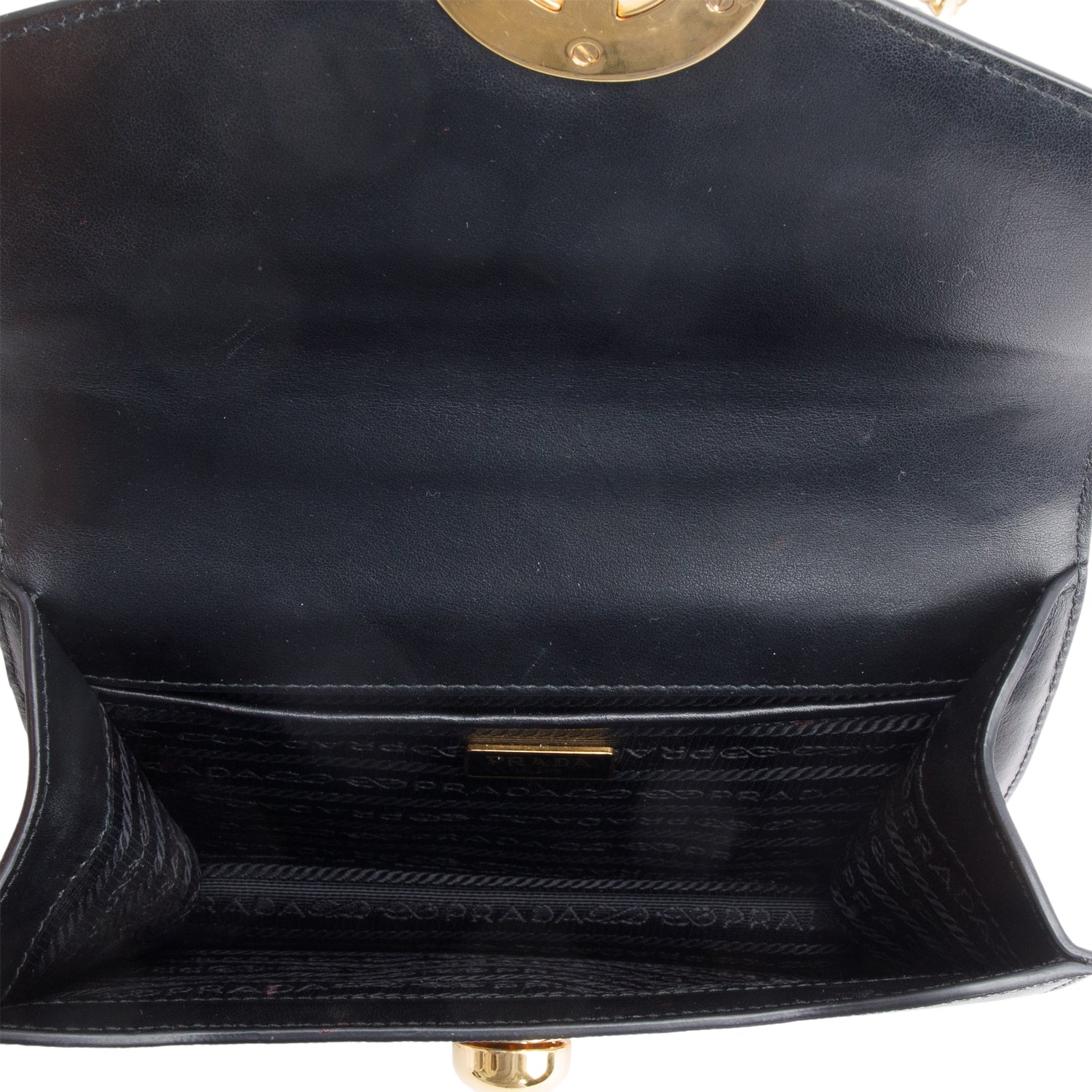 Prada Black Saffiano Soft Calf Leather Arcade Shoulder Bag w/ Authentcity Card