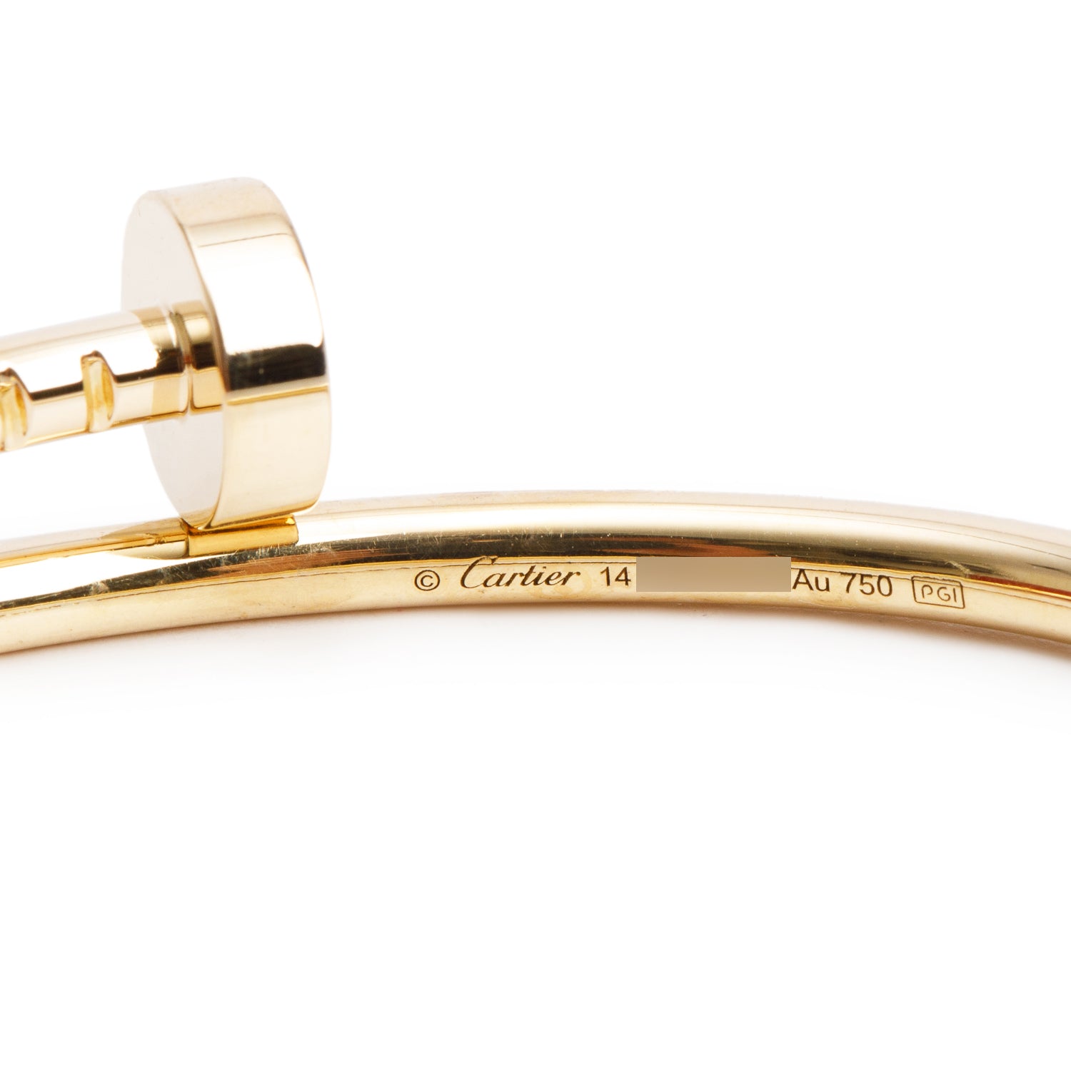 Cartier 2022 18k Yellow Gold Juste Un Clou Bracelet, Small Model Size 14 w/ Box & Receipt