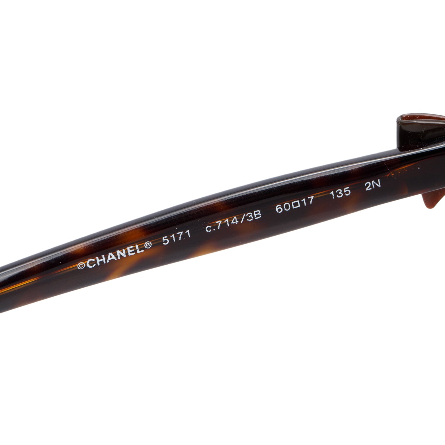 Chanel 5171 Havana Acetate CC Bow Sunglasses w/ Case