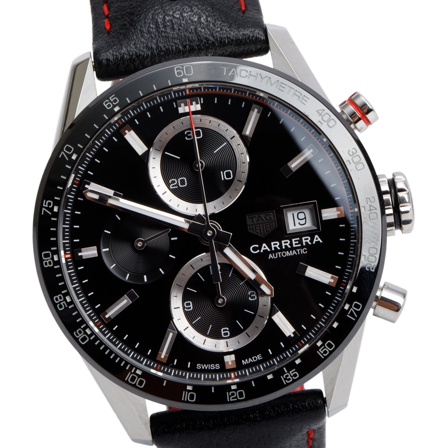 Tag Heuer Stainless Steel Carrera 41 MM Automatic Chronograph Watch CBM2110-0 w/ Box & Papers