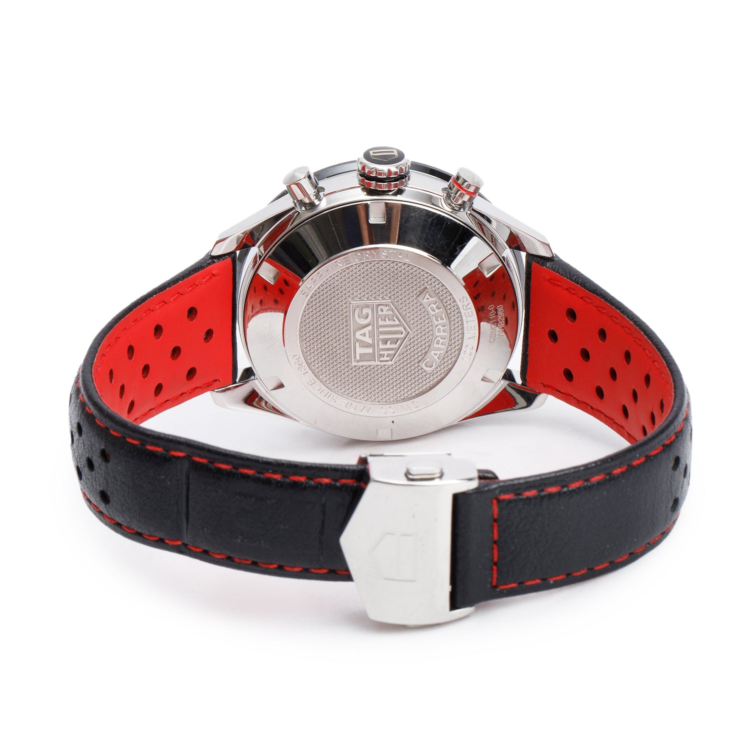 Tag Heuer Stainless Steel Carrera 41 MM Automatic Chronograph Watch CBM2110-0 w/ Box & Papers