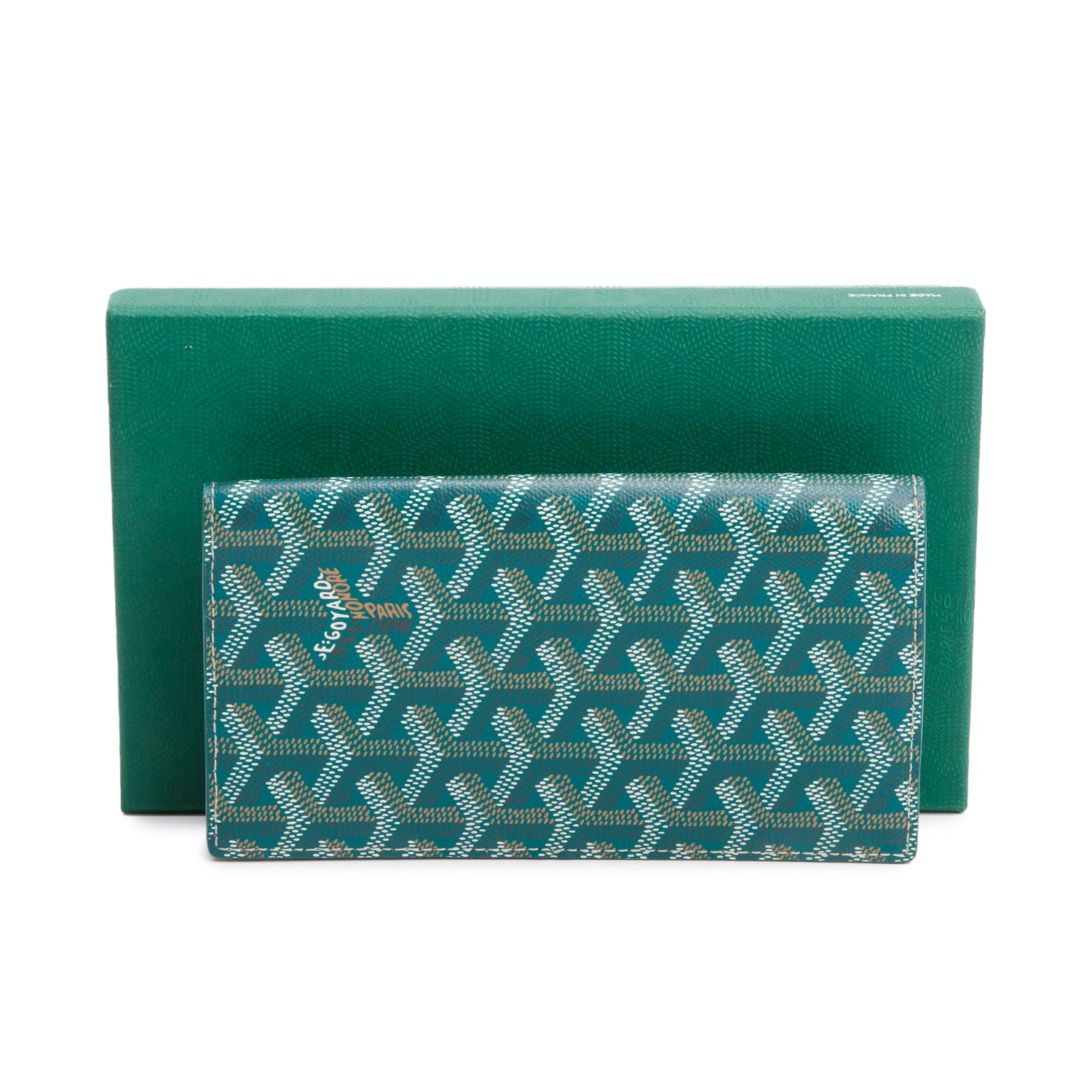 Goyard 2023 Green Goyardine Continental Wallet w/ Boz